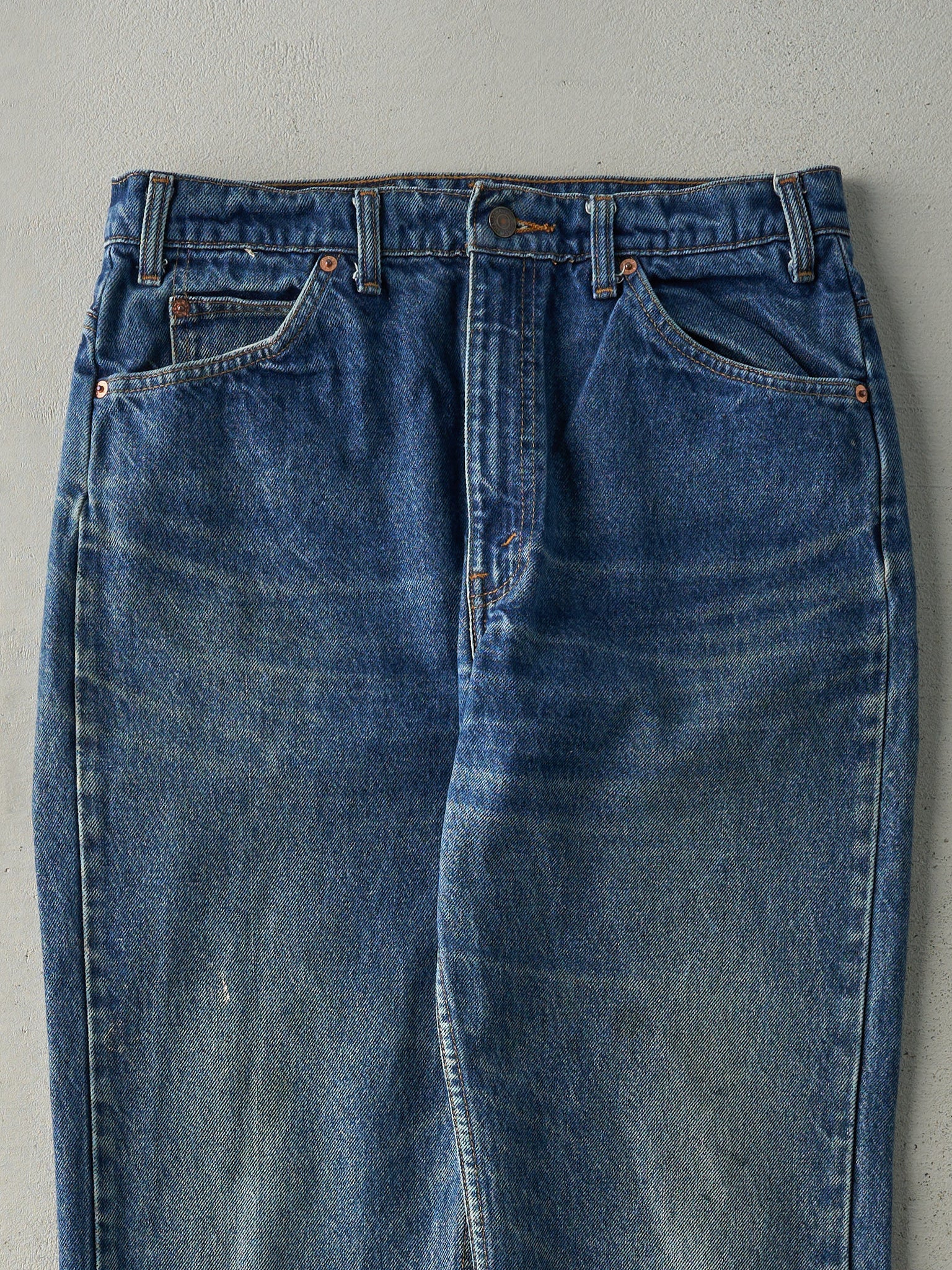 Vintage 80s Mid Wash Levi's 505 Orange Tab Jeans (32x30)