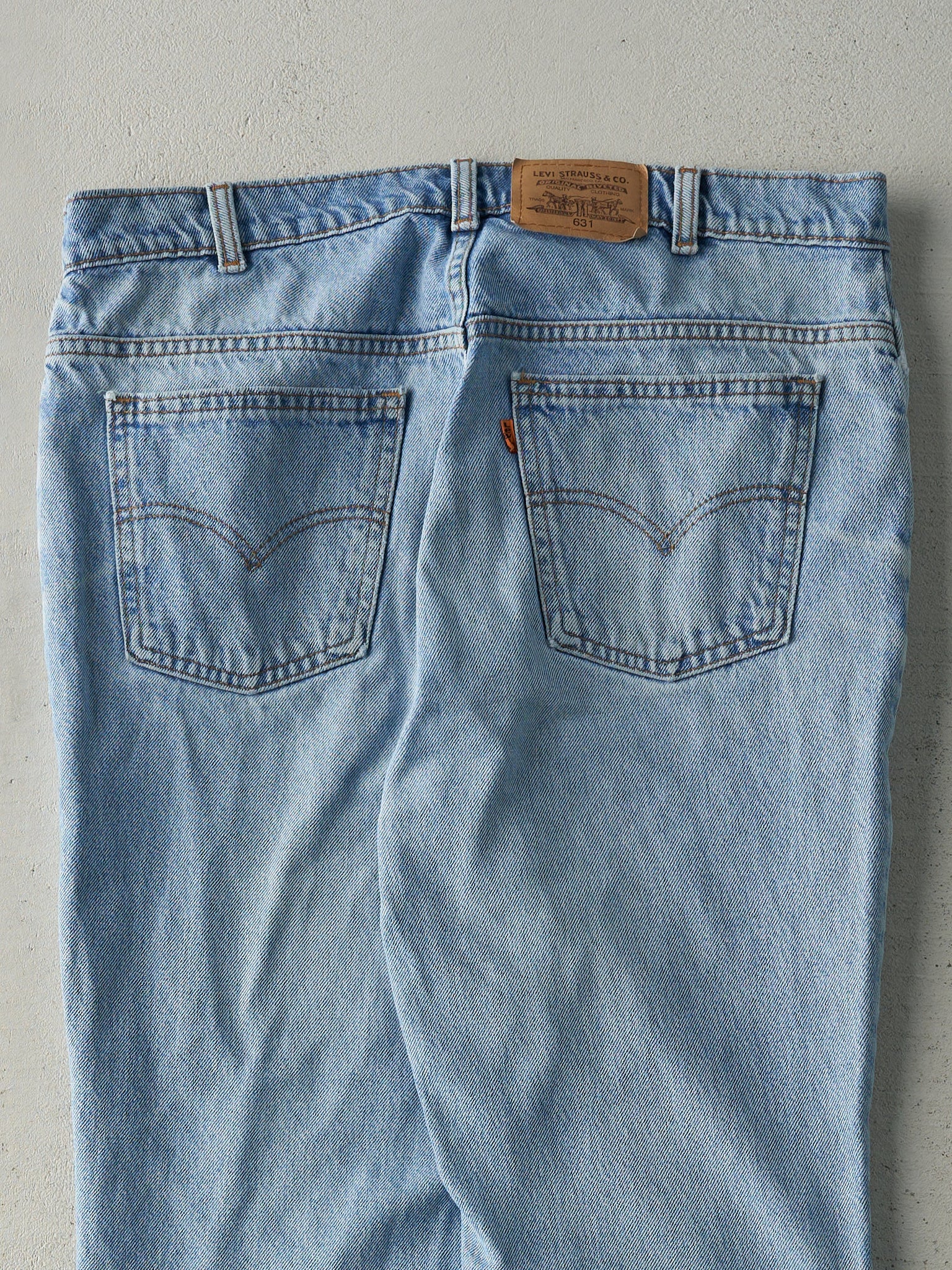 Vintage 80s Light Wash Levi's 631 Orange Tab Jeans (34x30)