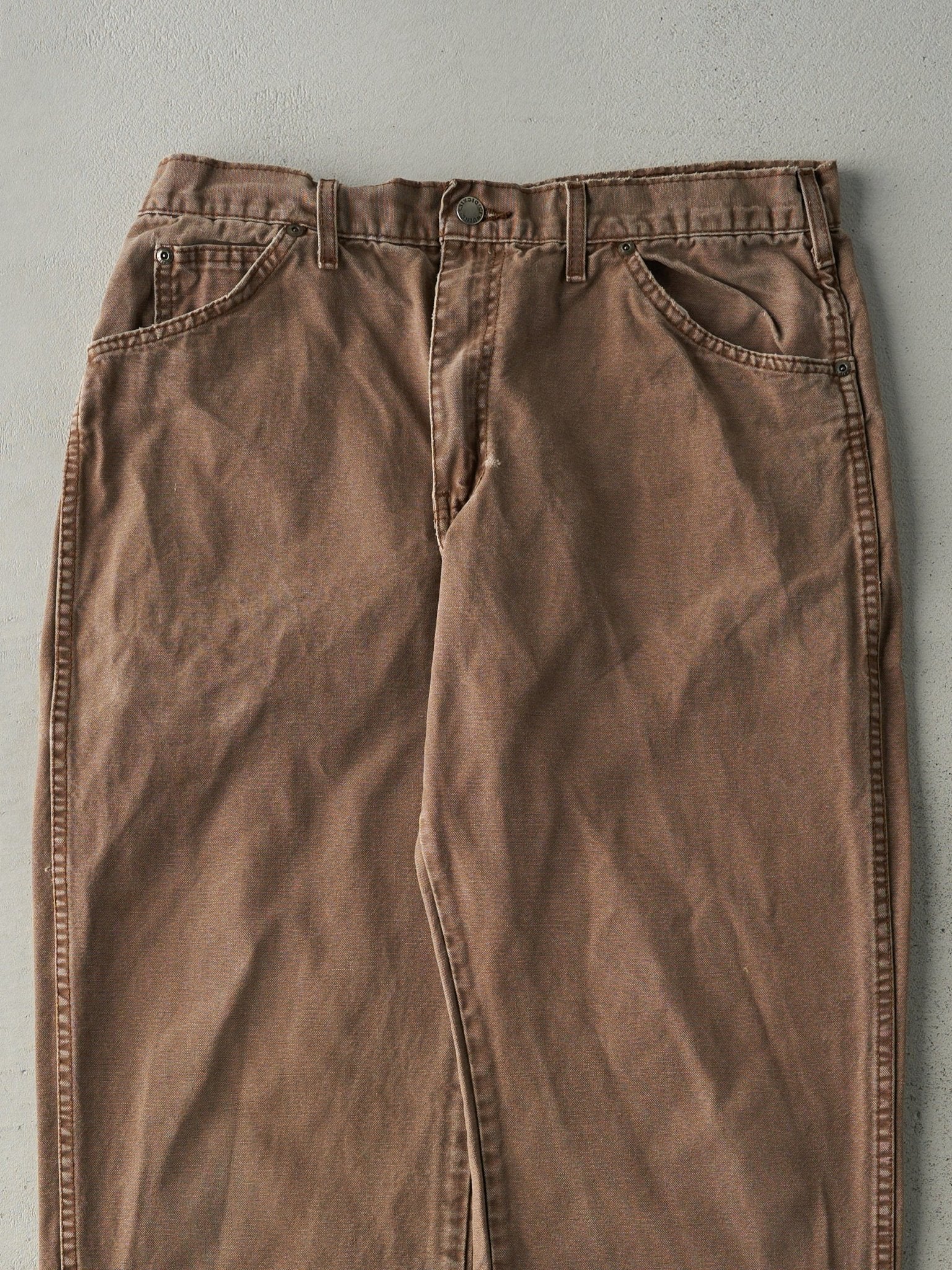 Vintage Y2K Faded Brown Dickies Work Pants (34x29.5)