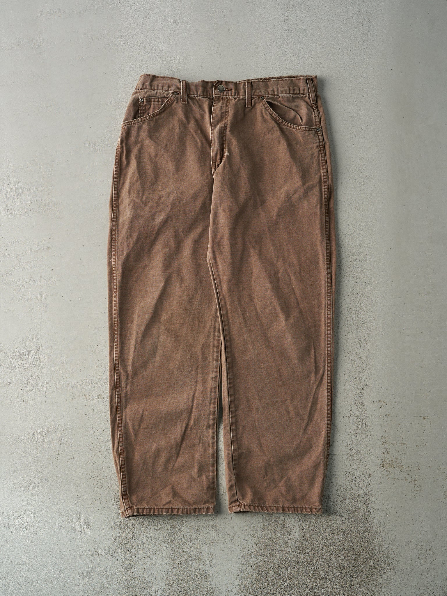 Vintage Y2K Faded Brown Dickies Work Pants (34x29.5)