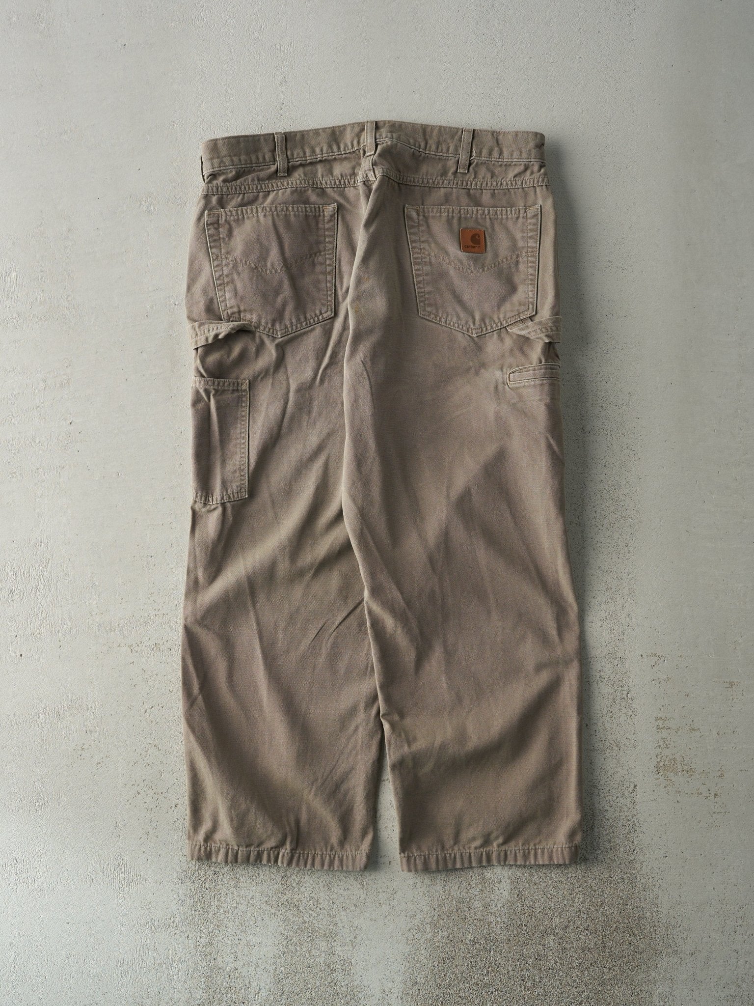 Vintage Y2K Beige Carhartt Light Weight Carpenter Pants (36x27)
