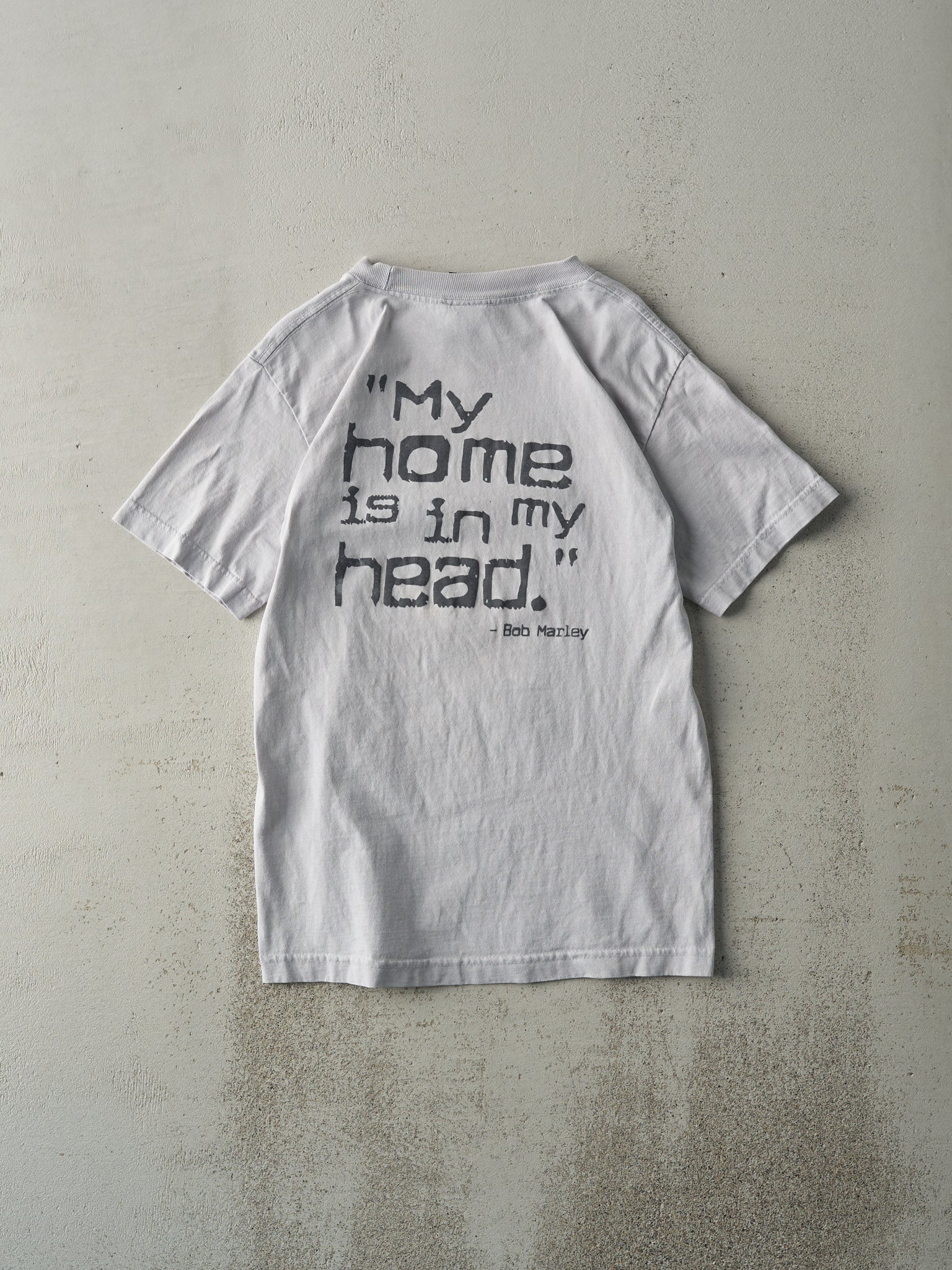 Vintage 07' Grey Bob Marley "My Home Is In My Head" Tee (XS)