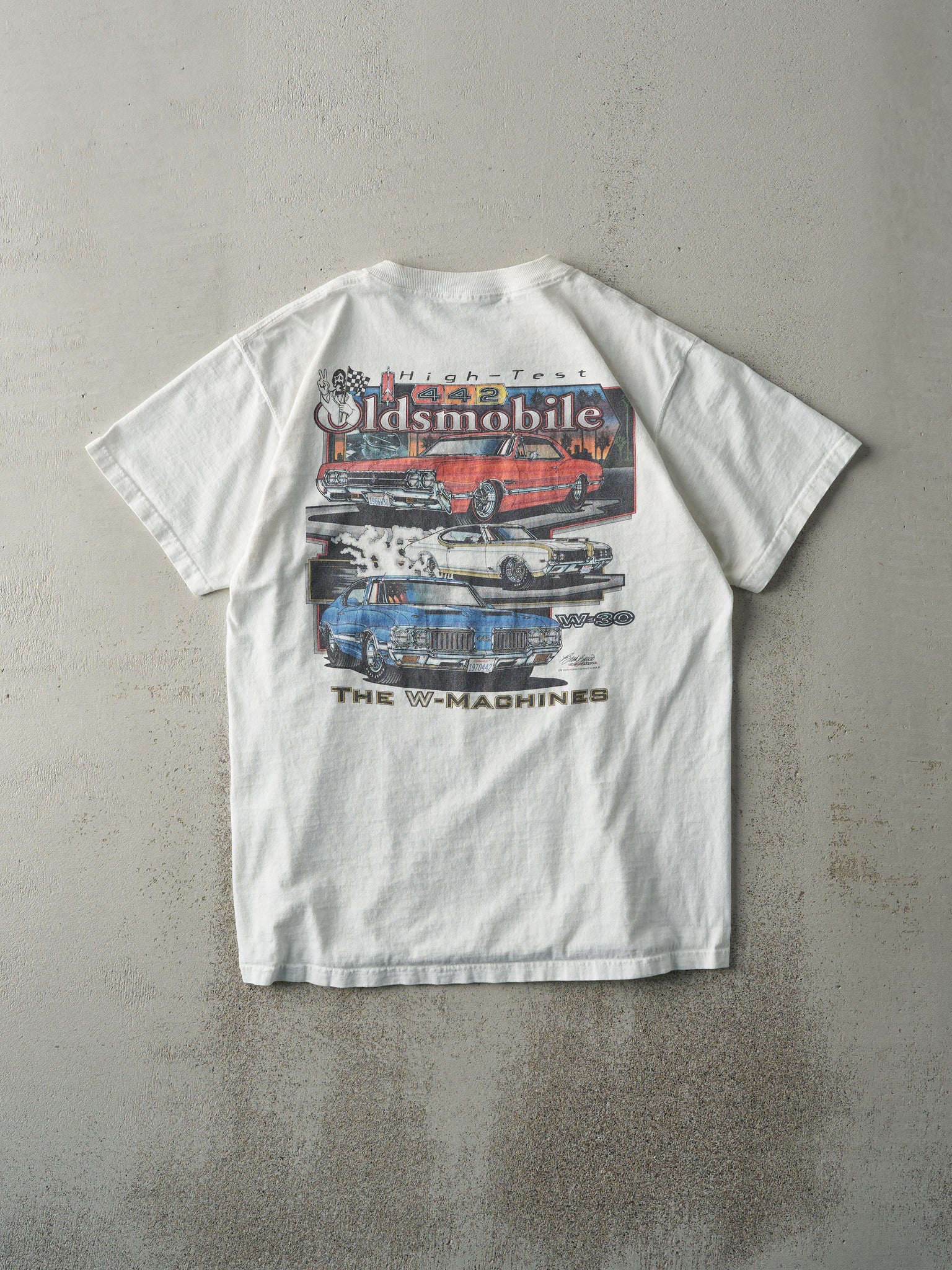 Vintage 00' White Oldsmobile Car Tee (M)