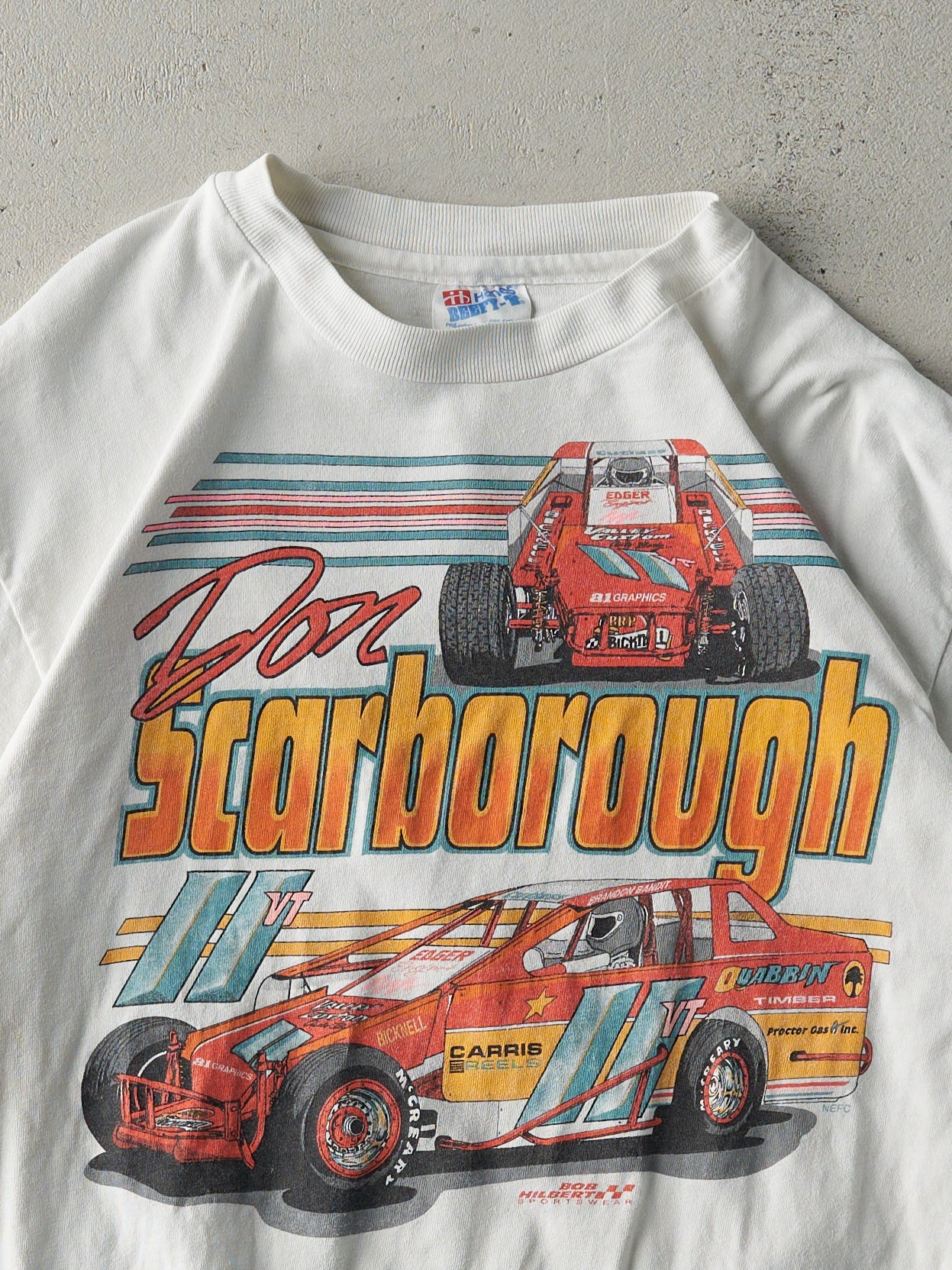 Vintage 90s Don Scarborough Single Stitch Racing Tee (S)