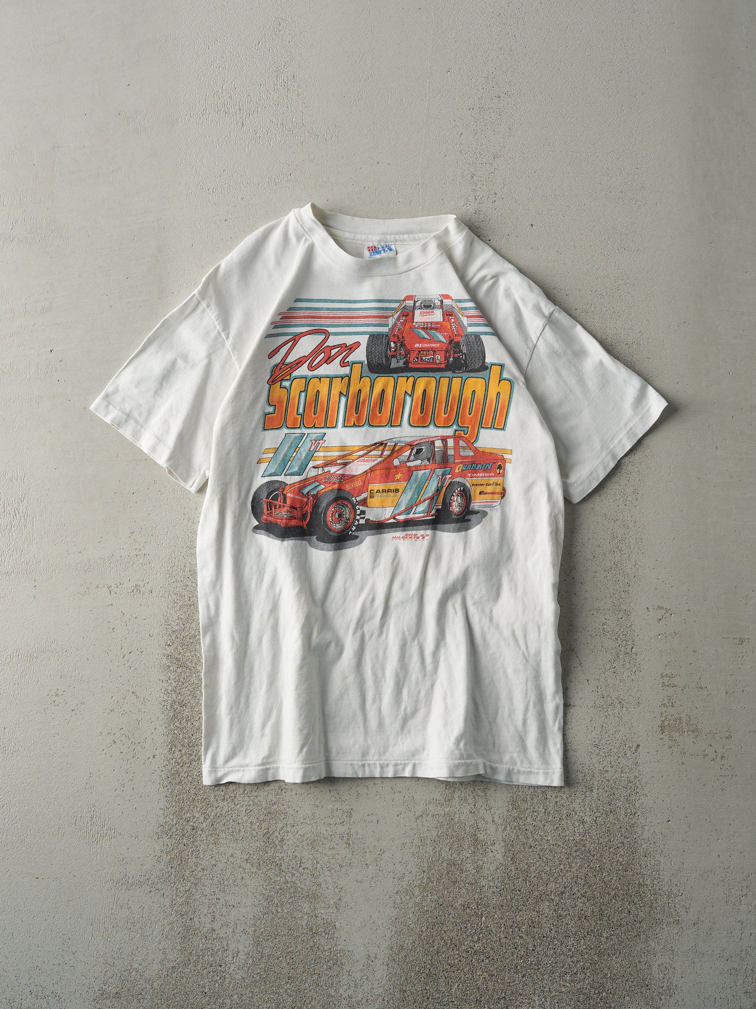 Vintage 90s Don Scarborough Single Stitch Racing Tee (S)