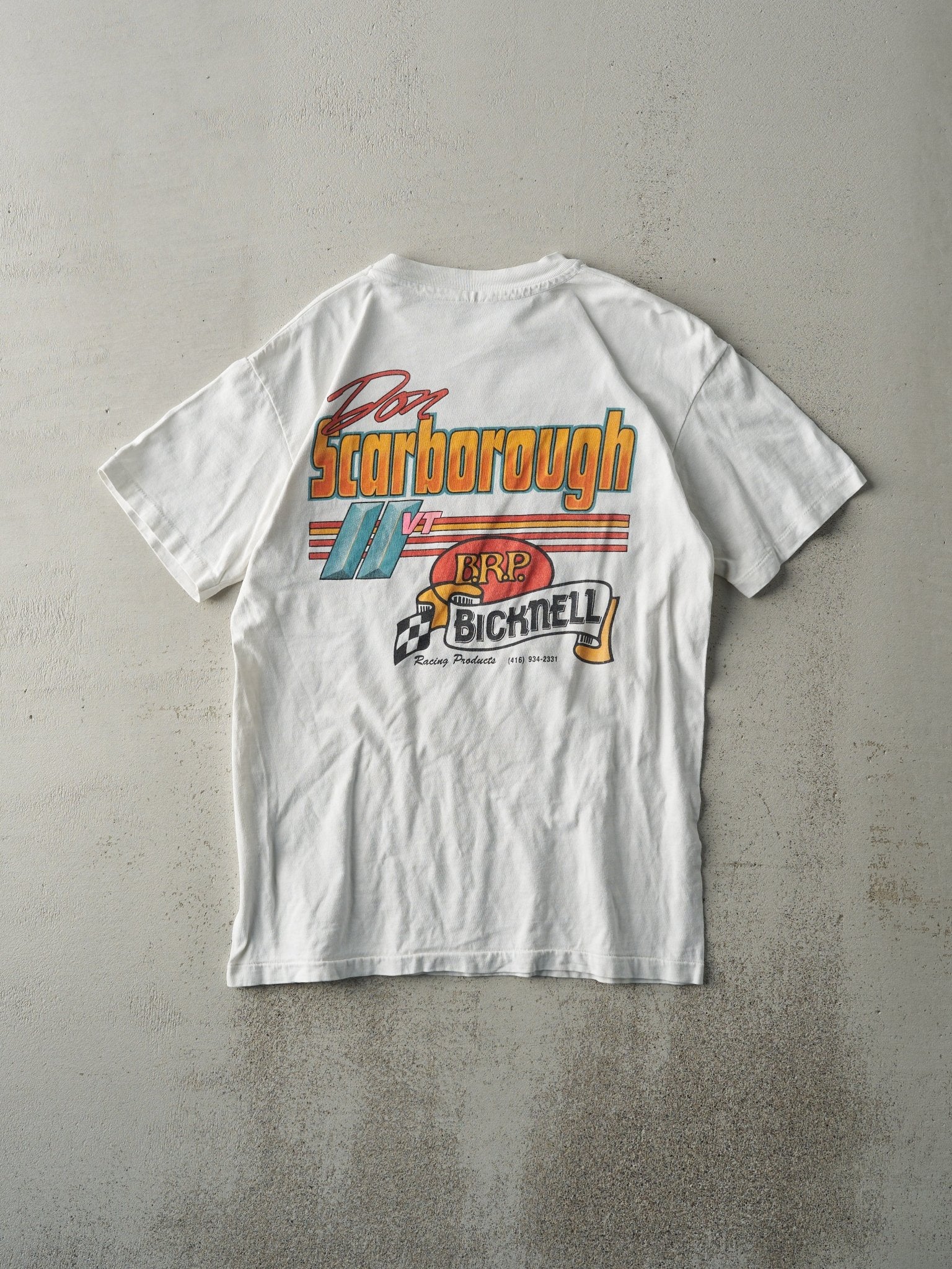 Vintage 90s Don Scarborough Single Stitch Racing Tee (S)