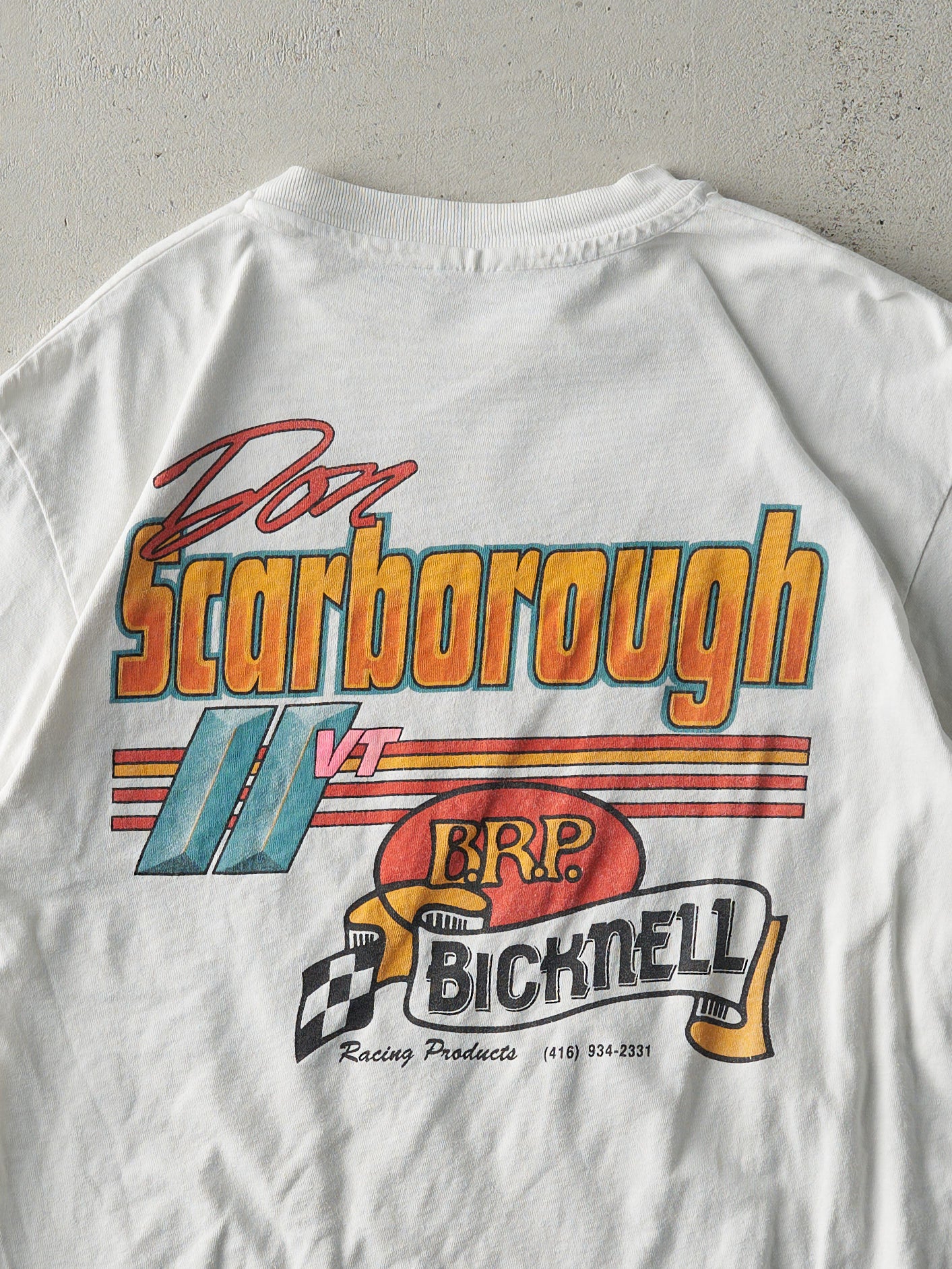 Vintage 90s Don Scarborough Single Stitch Racing Tee (S)