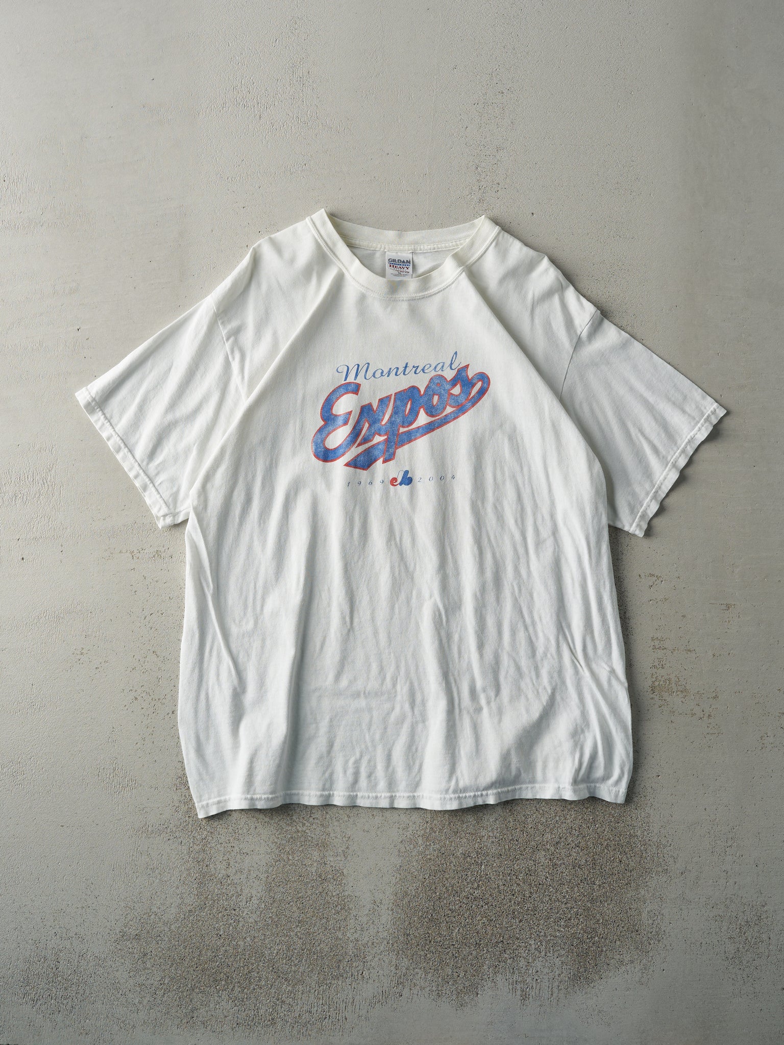 Vintage 04' White Montreal Expos Baseball Tee (M/L)