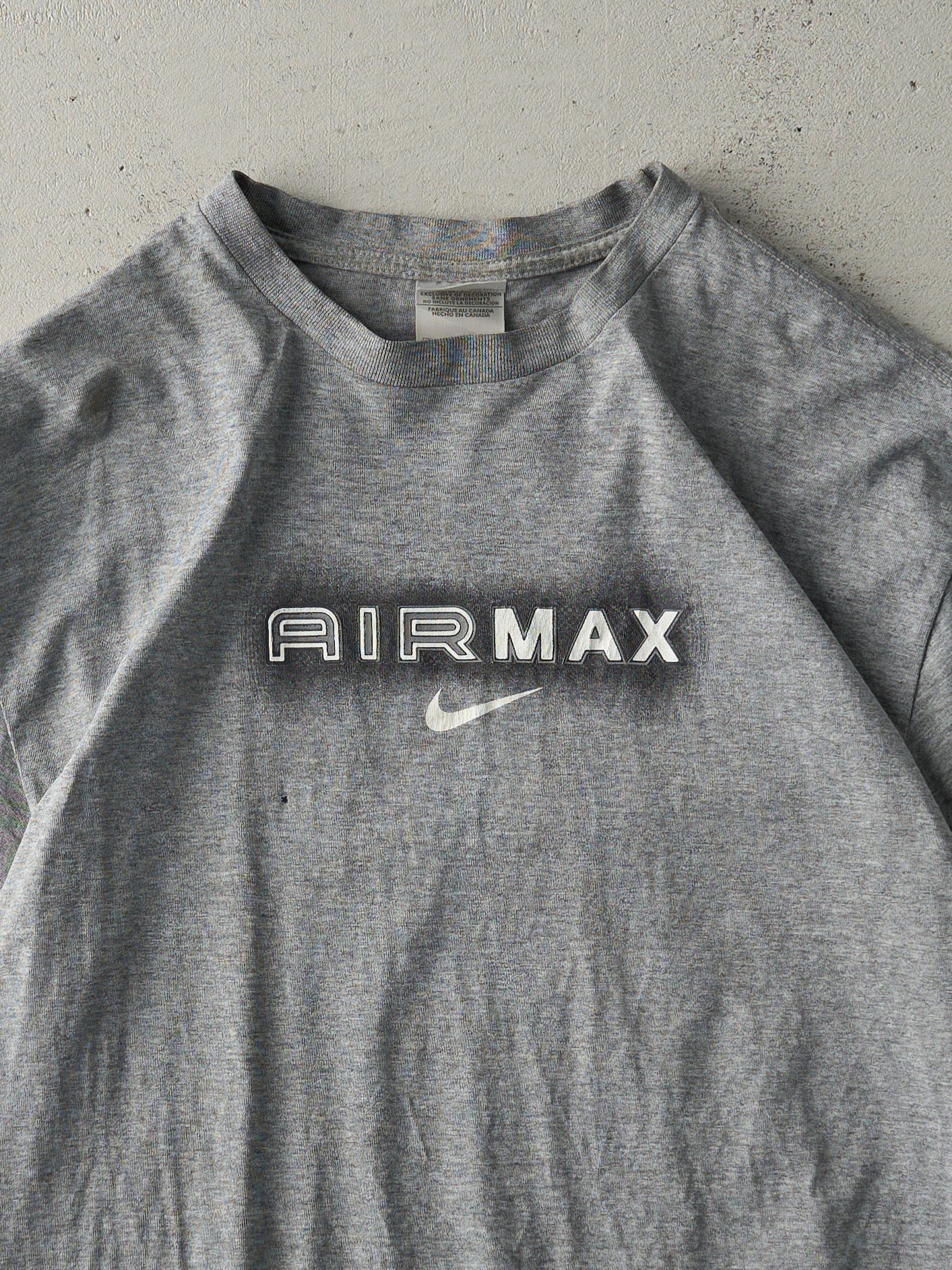 Vintage Y2K Grey Nike AirMax Tee (L)