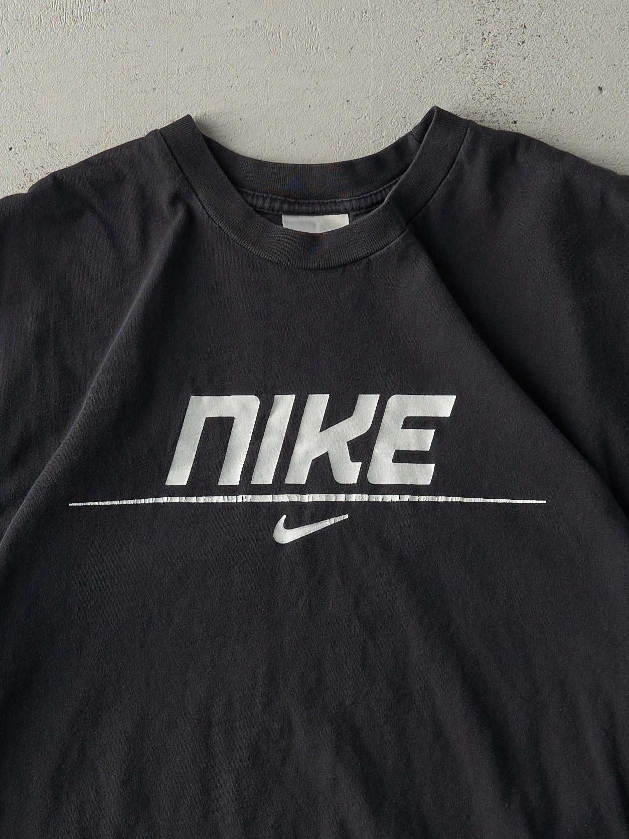 Vintage Y2K Black Nike Logo Tee (M)