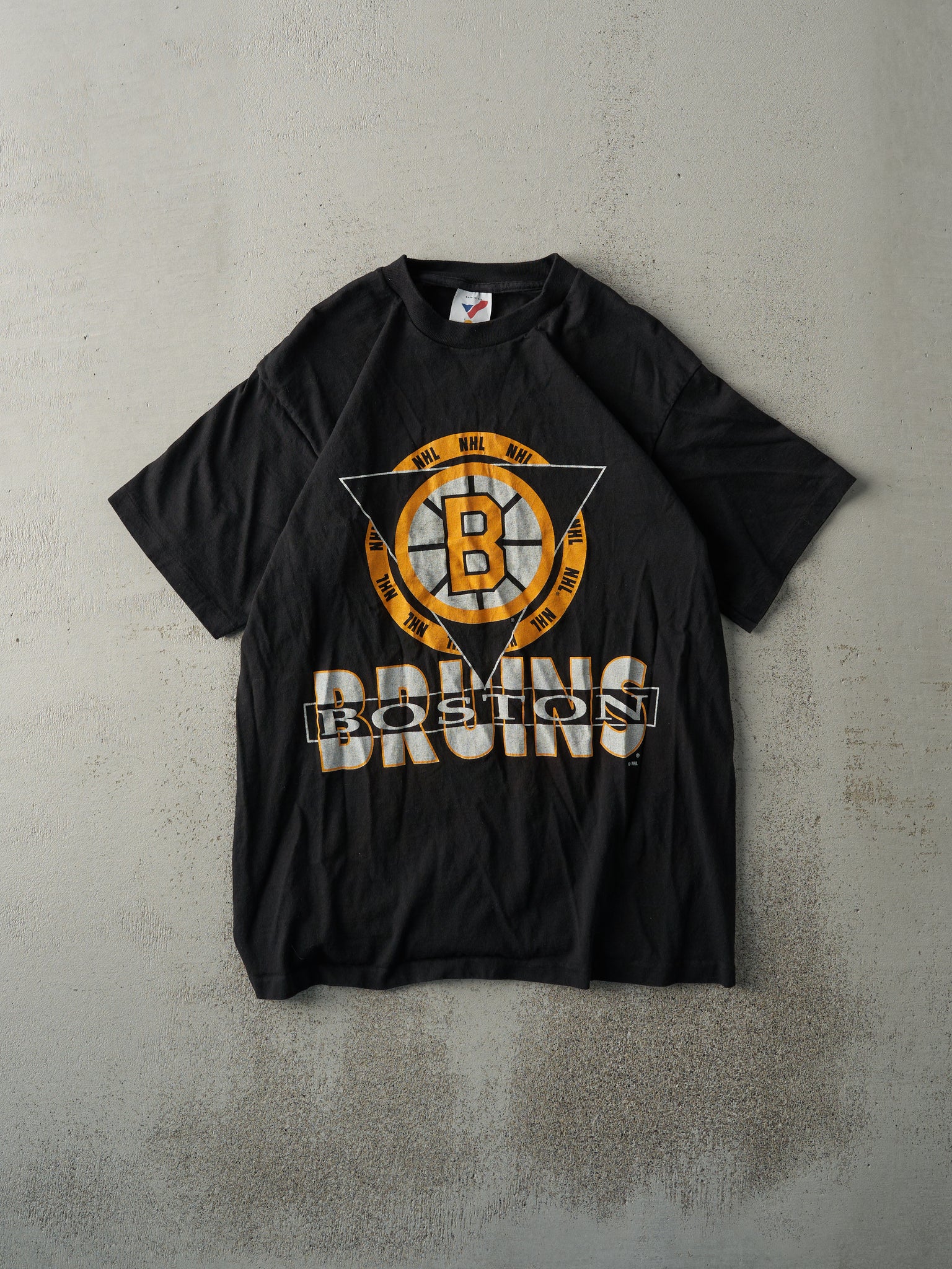 Vintage 80s Black Boston Bruins Single Stitch Tee (S/M)