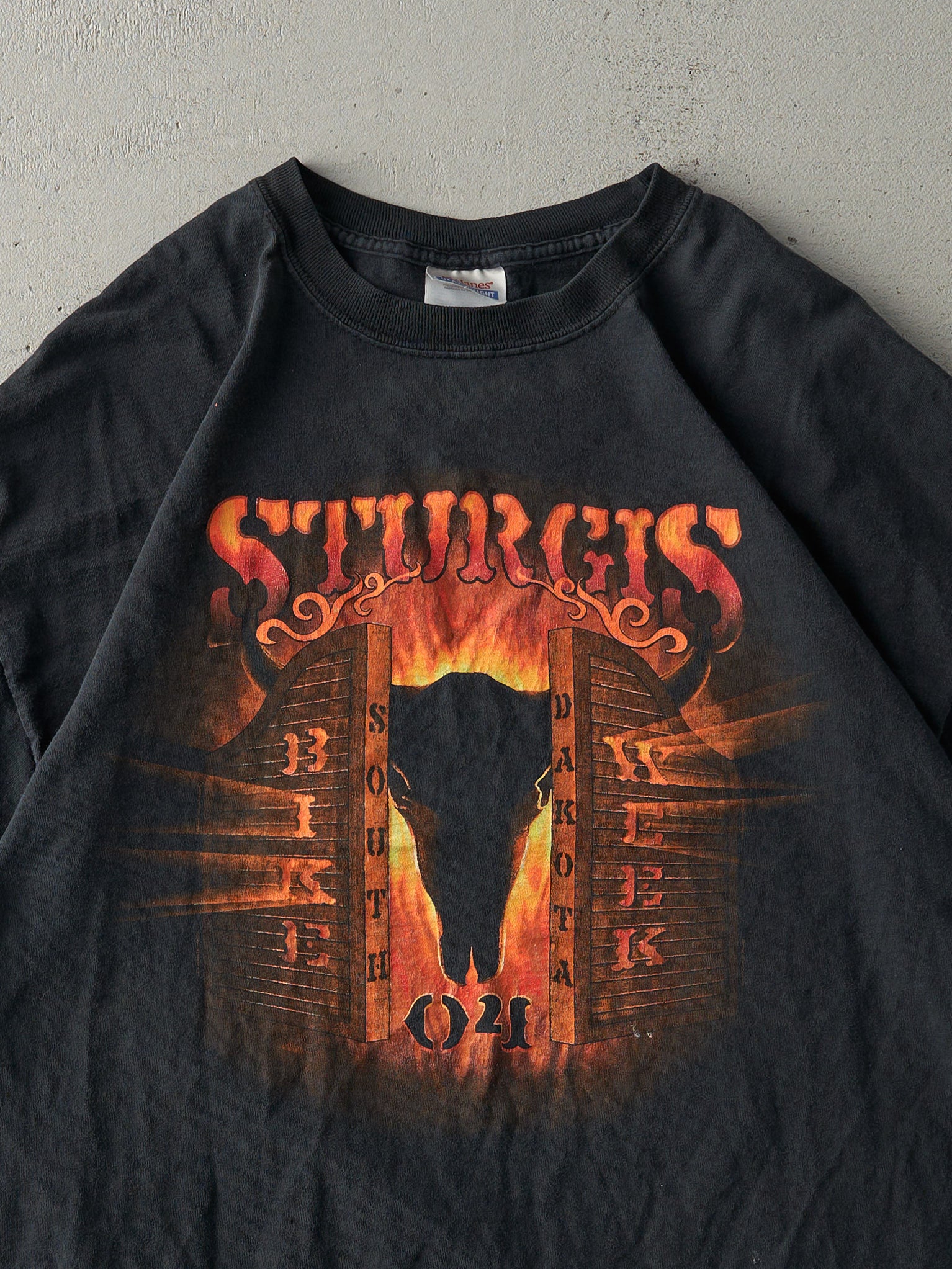 Vintage 04' Black 64th Annual Sturgis Bike Week Tee (L)