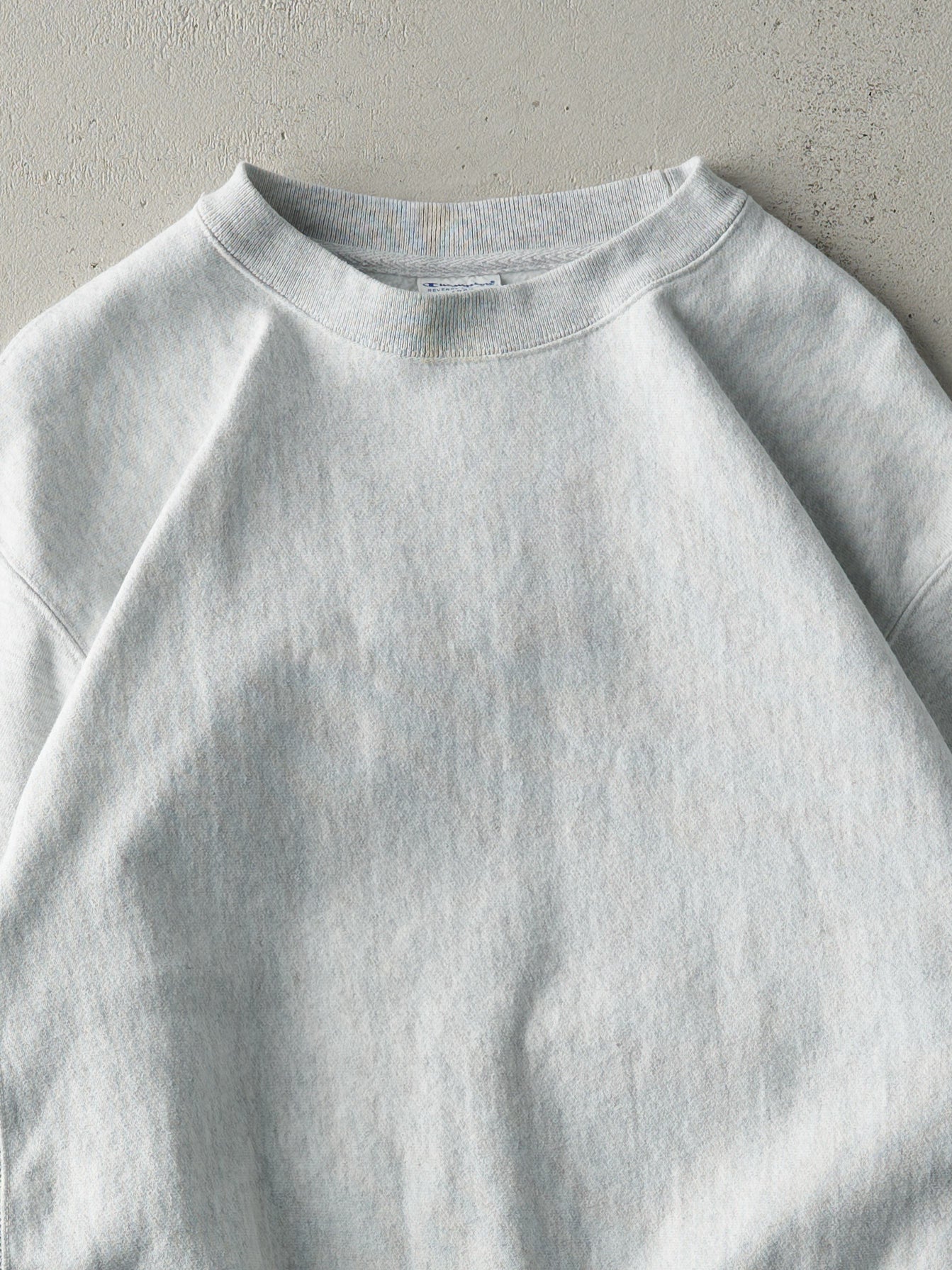 Vintage 90s Heather Grey Champion Reverse Weave Blank Crewneck (M)