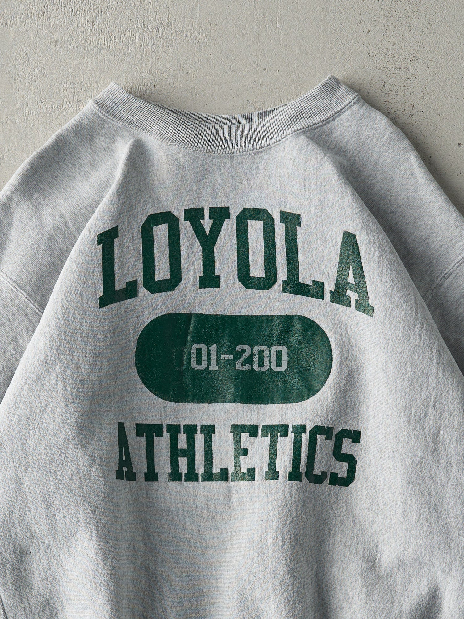 Vintage 90s Heather Grey Loyola Athletics Boxy Crewneck (XL)