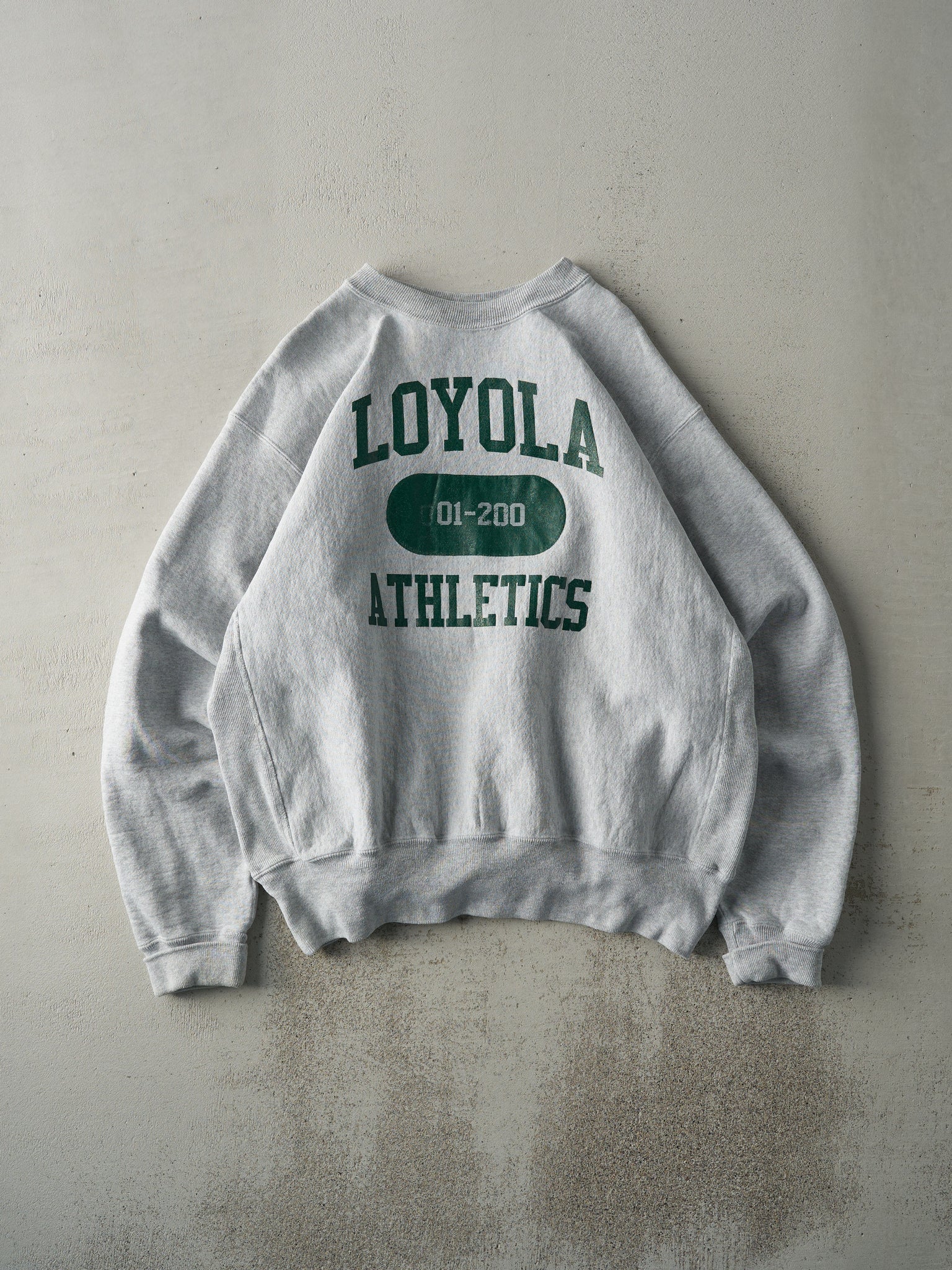 Vintage 90s Heather Grey Loyola Athletics Boxy Crewneck (XL)