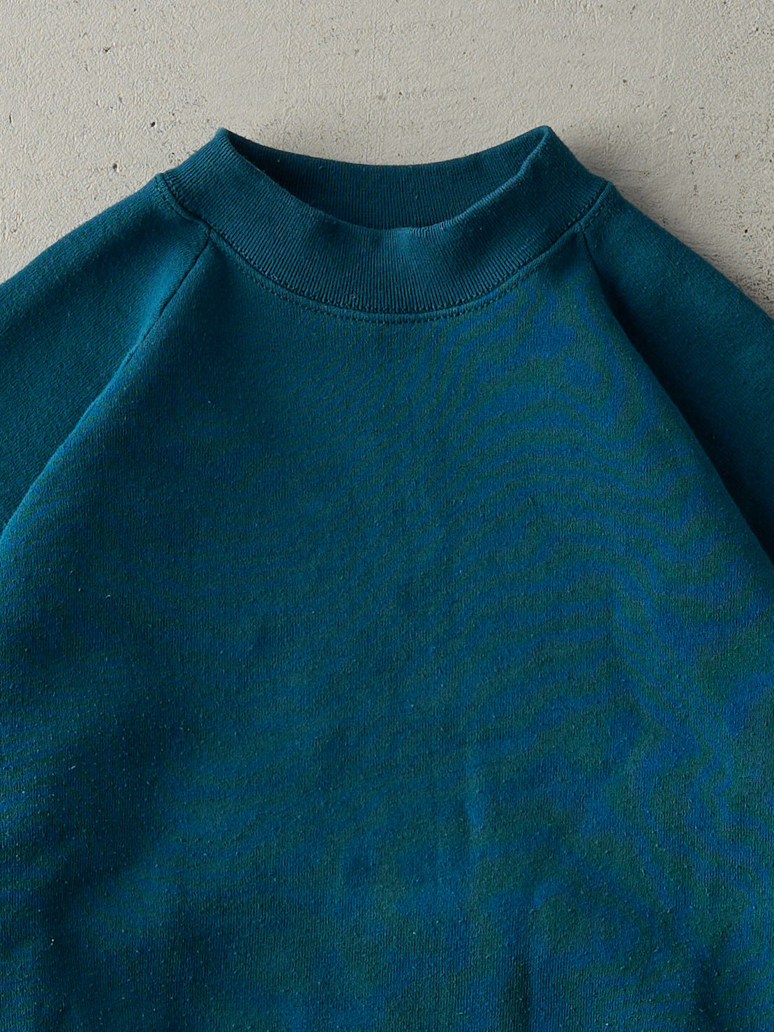 Vintage 80s Teal Blank Crewneck (L)