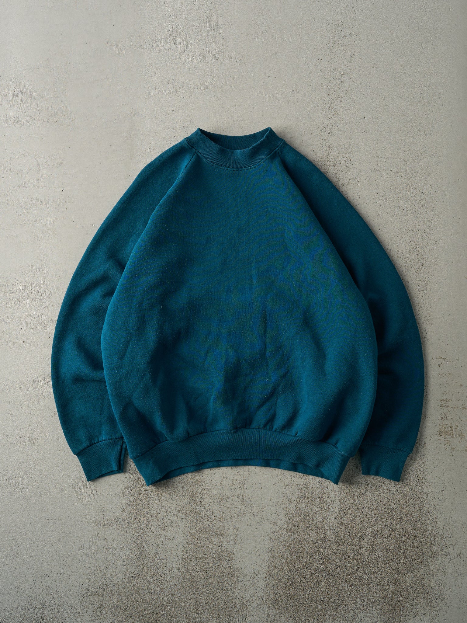 Vintage 80s Teal Blank Crewneck (L)