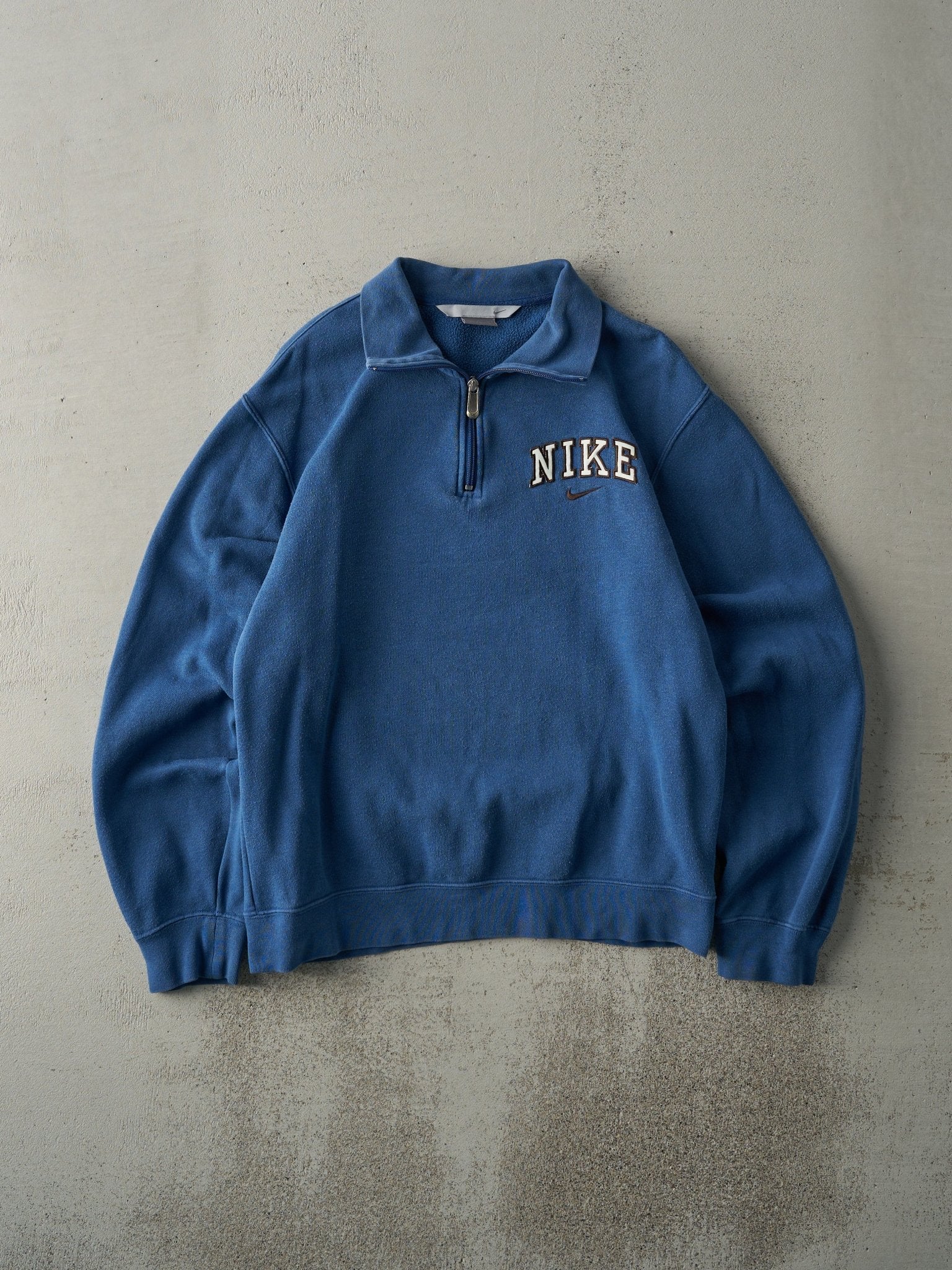 Vintage Y2K Blue Nike Quarter Zip Sweatshirt (M)