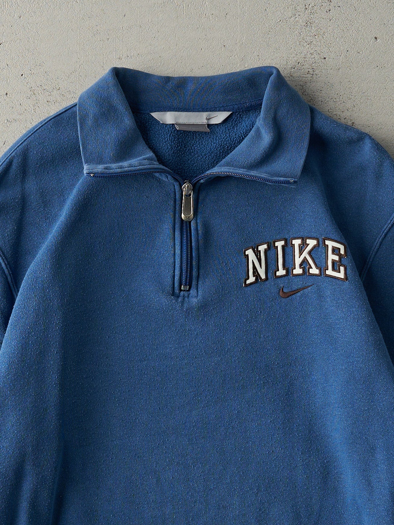 Vintage Y2K Blue Nike Quarter Zip Sweatshirt (M)