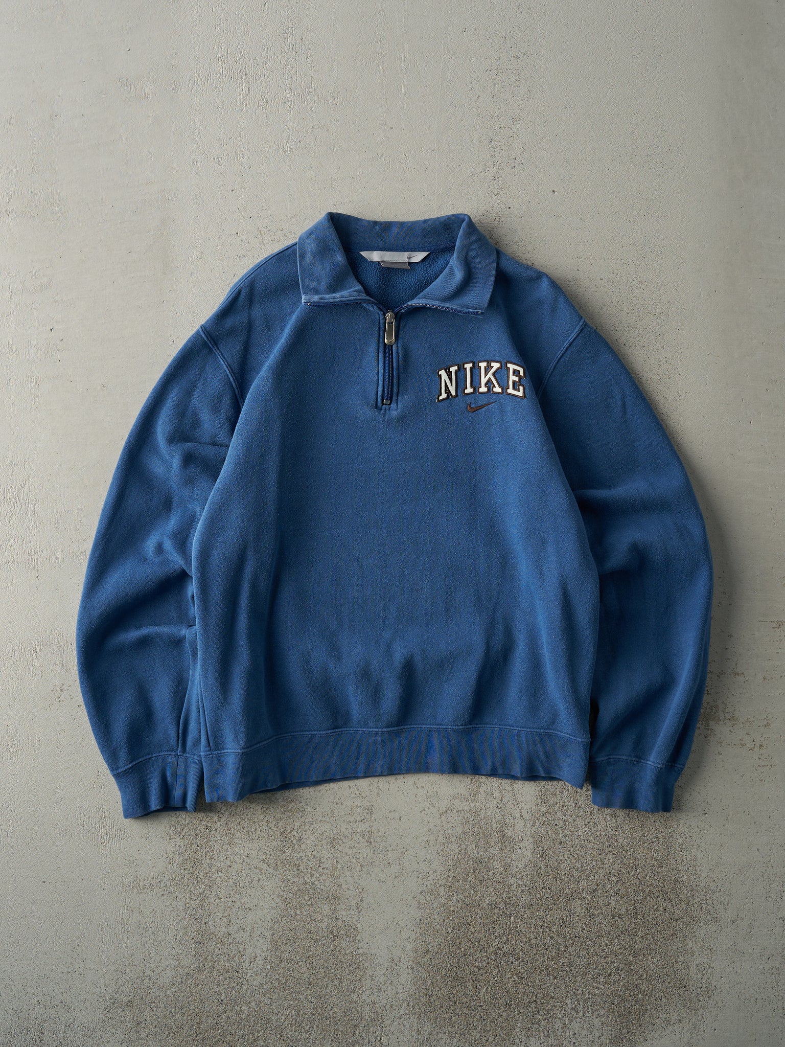 Vintage Y2K Blue Nike Quarter Zip Sweatshirt (M)