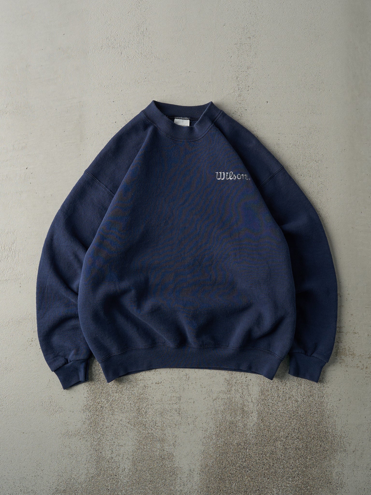 Vintage 90s Navy Blue Embroidered Wilson Crewneck (M/L)