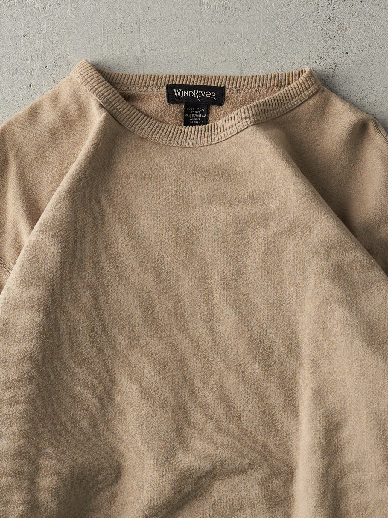 Vintage 90s Beige Wind River Blank Crewneck (XL)