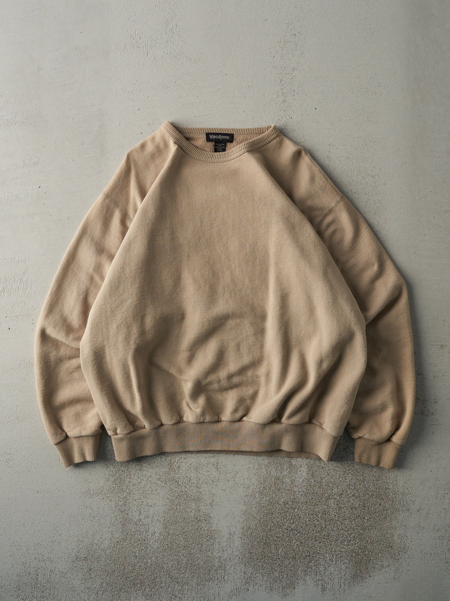 Vintage 90s Beige Wind River Blank Crewneck (XL)