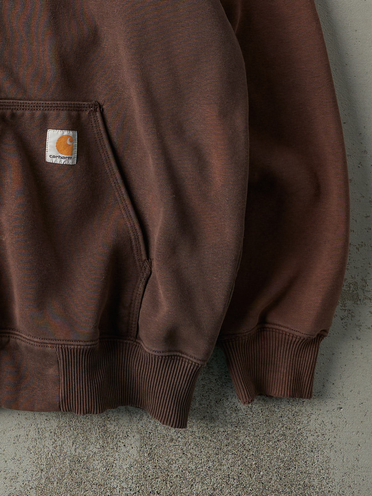 Vintage Y2K Sun Faded Brown Carhartt Zip Up Hoodie (L)