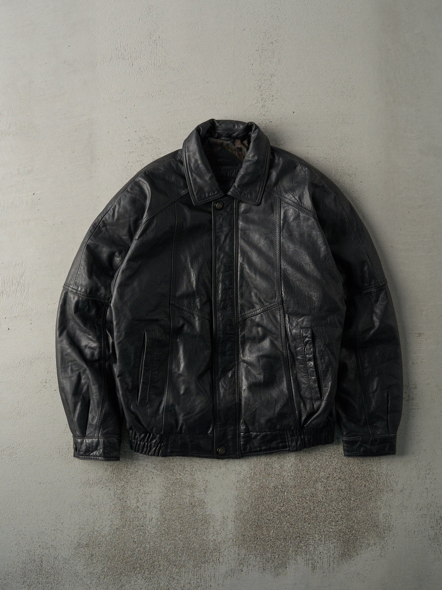 Vintage 80s Black Moores Leather Jacket (M)