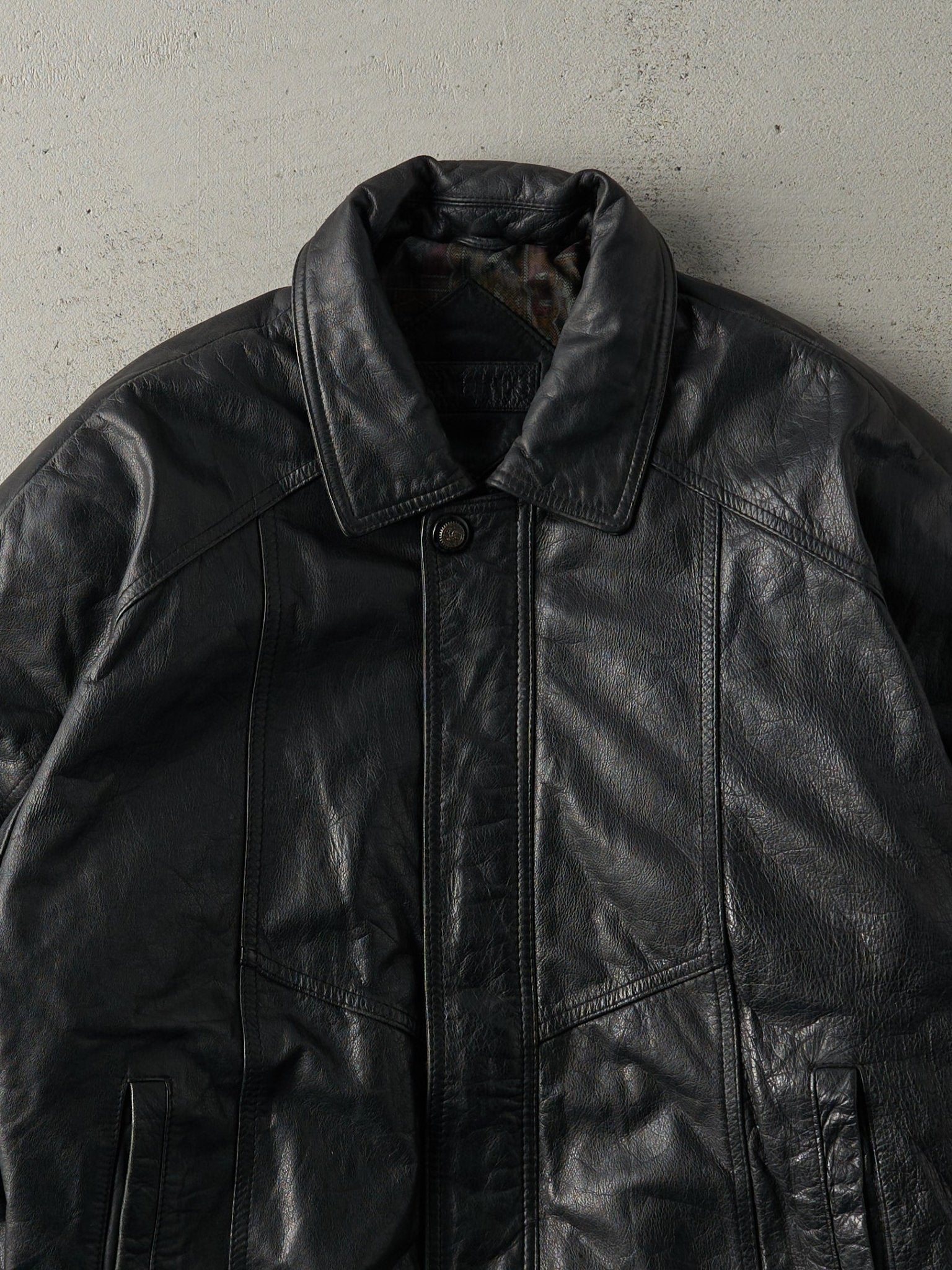 Vintage 80s Black Moores Leather Jacket (M)