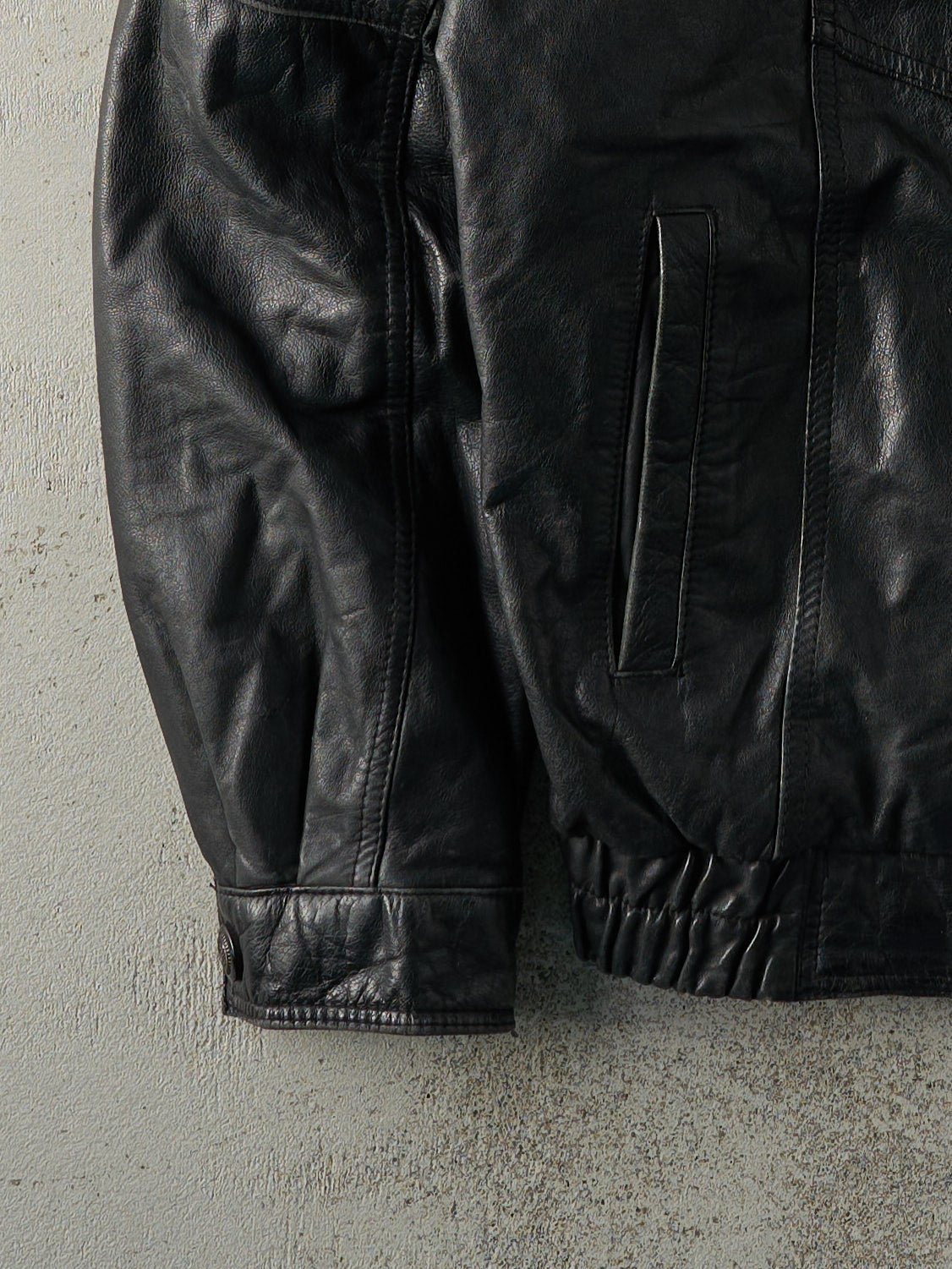 Vintage 80s Black Moores Leather Jacket (M)