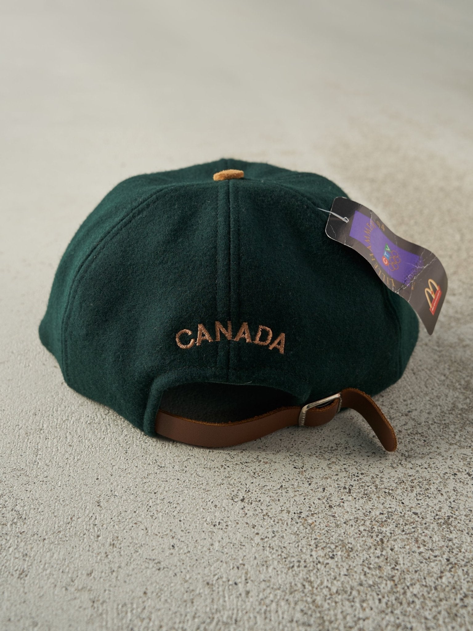 Vintage 94' Green & Brown Lillehammer Olympics Two Tone Deadstock Leather Strapback