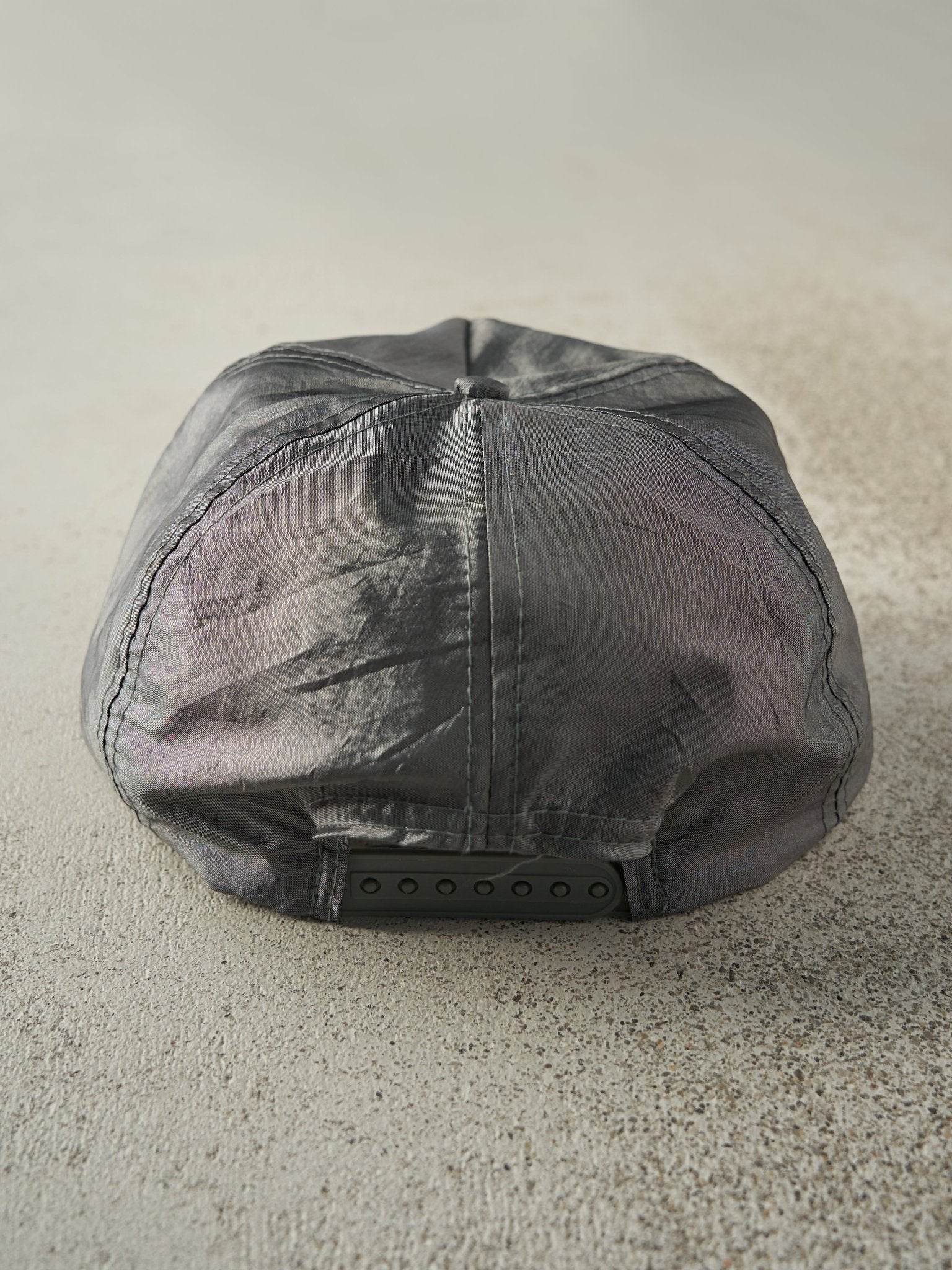 Vintage 90s Grey Silver Knight Mufflers Nylon Snapback