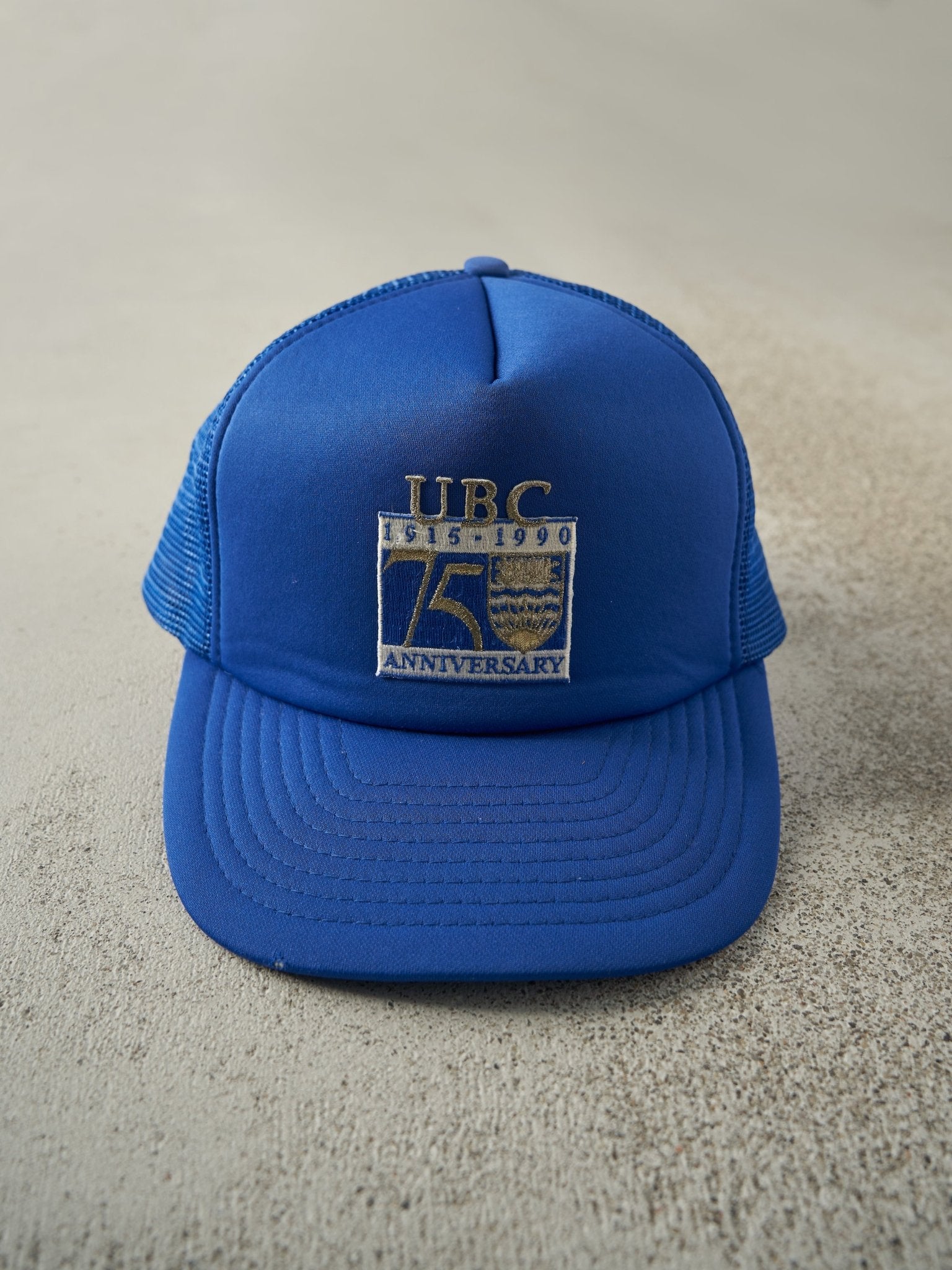 Vintage 90' Blue UBC 75th Anniversary Foam Trucker Hat