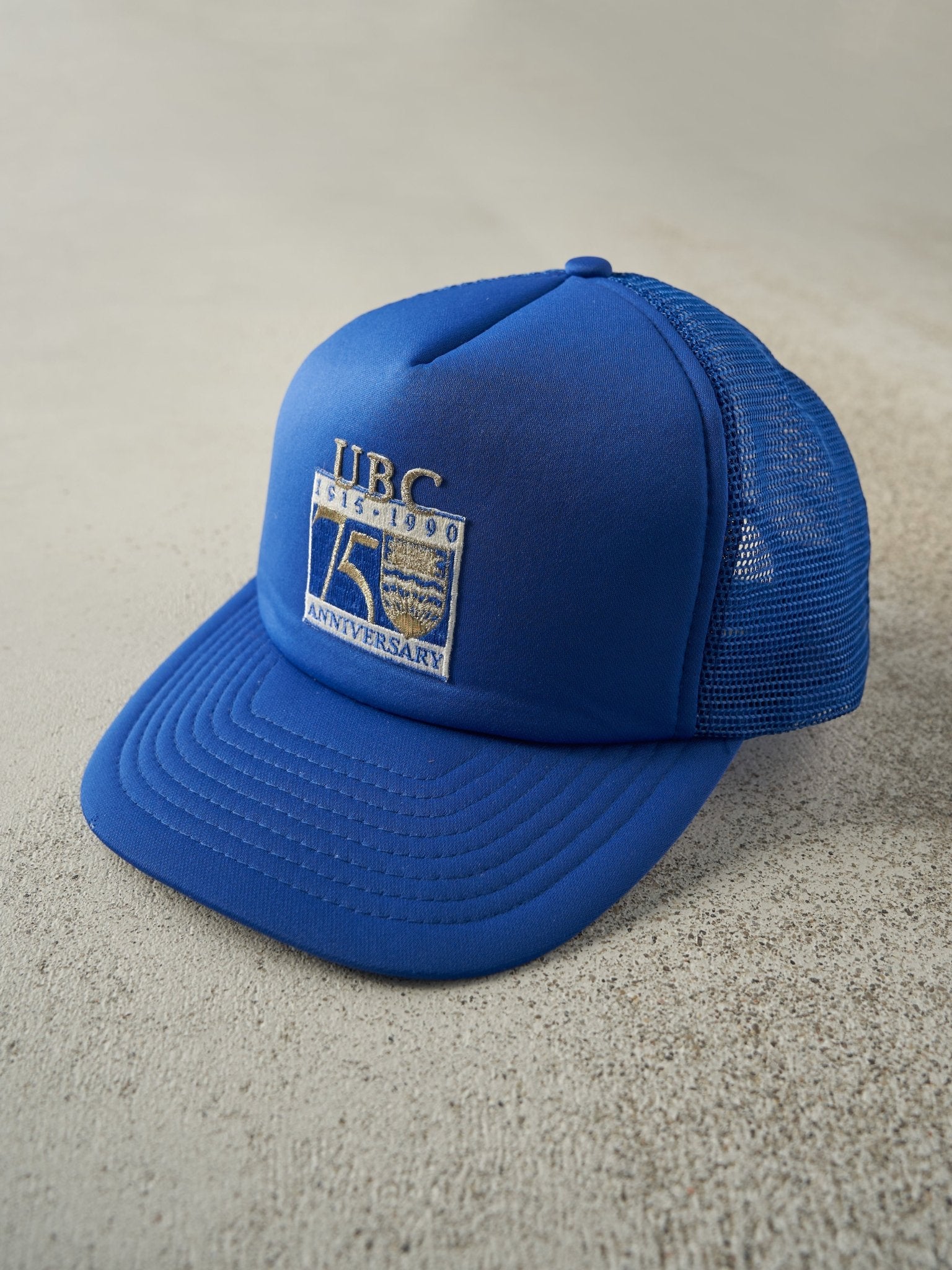 Vintage 90' Blue UBC 75th Anniversary Foam Trucker Hat