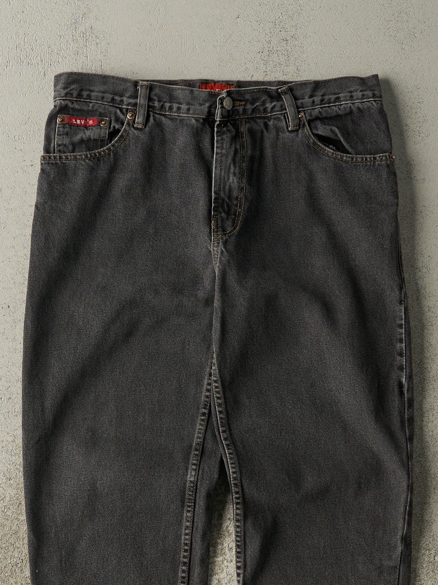 Vintage 90s Faded Black Bootleg Levi's 505 Denim Pants (33x24)