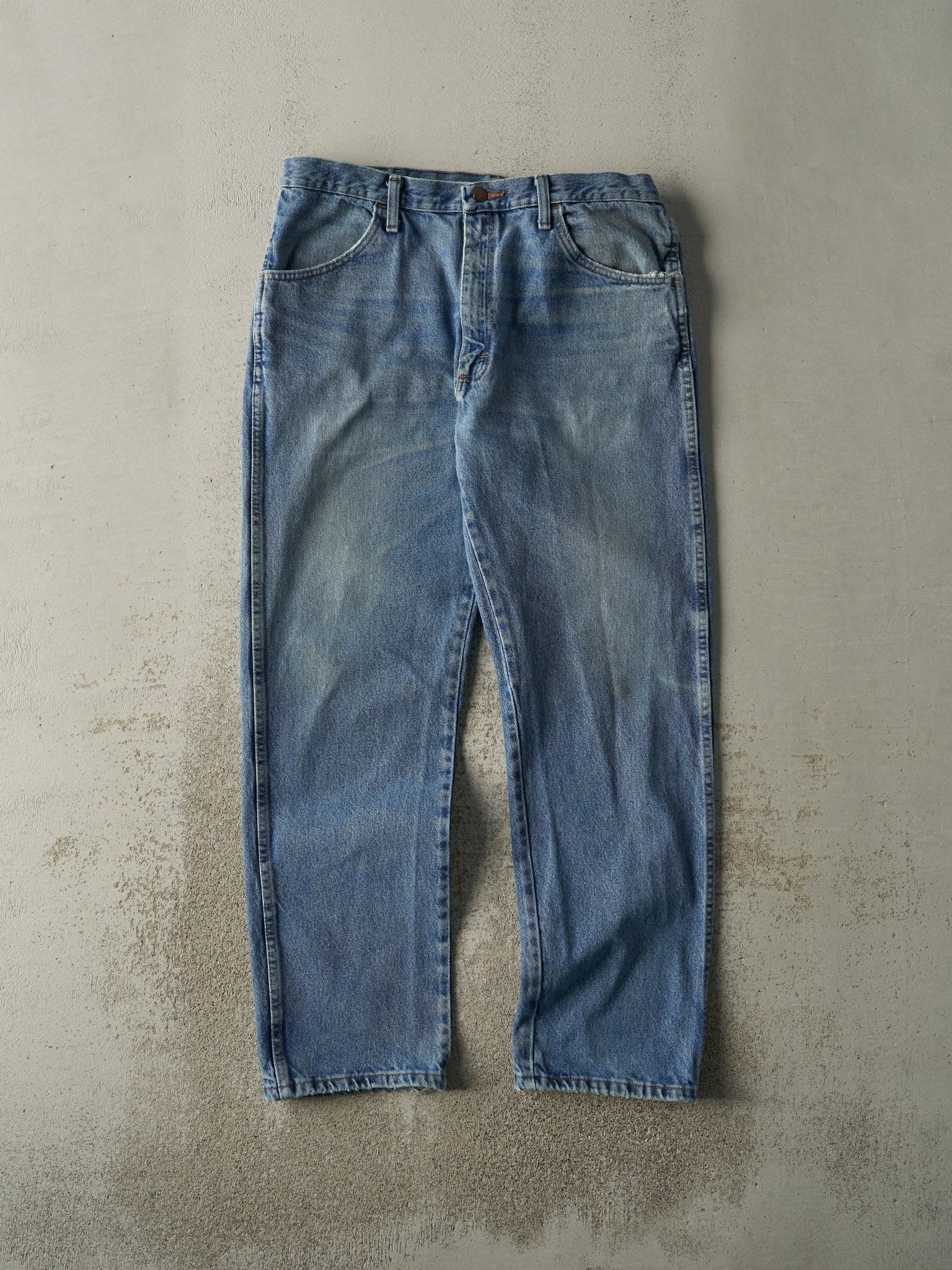Vintage Y2K Mid Wash Rustler Jeans (35x31)