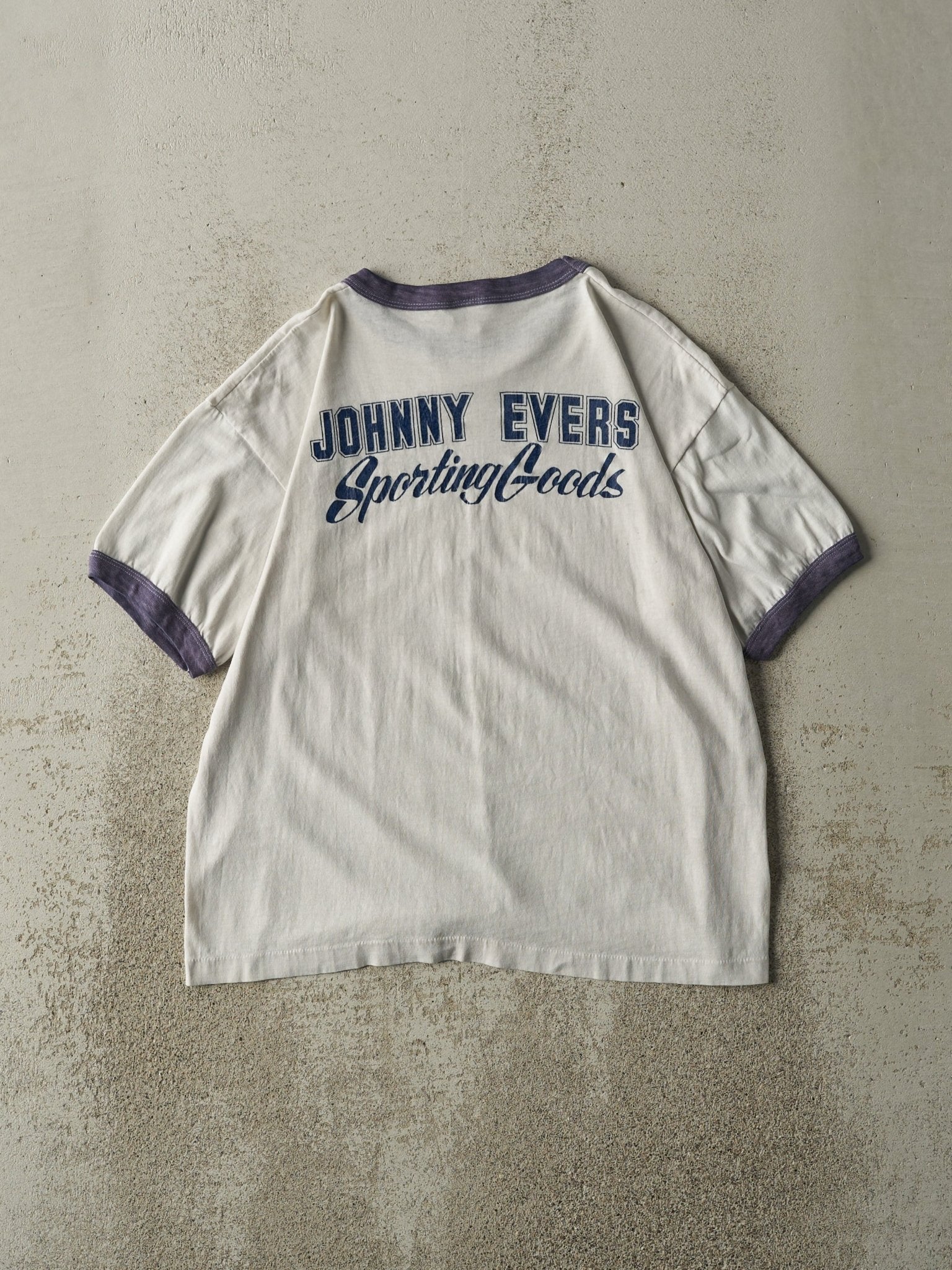 Vintage 90s White & Navy Converse Ringer Tee (M)