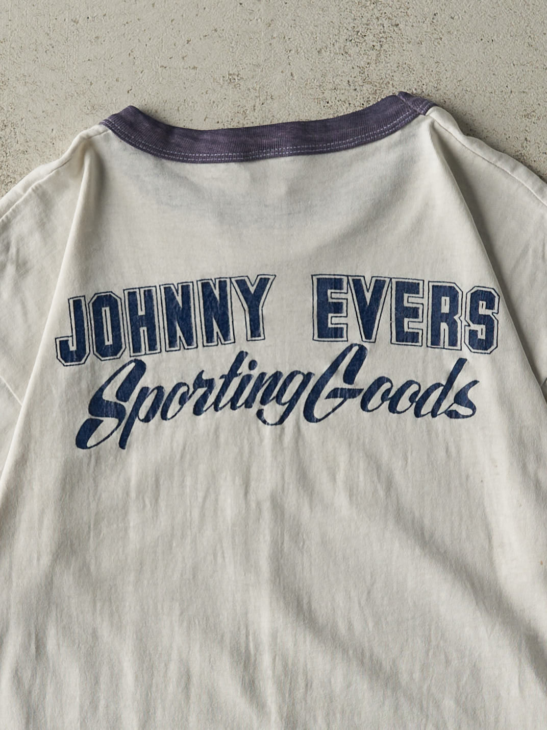 Vintage 90s White & Navy Converse Ringer Tee (M)