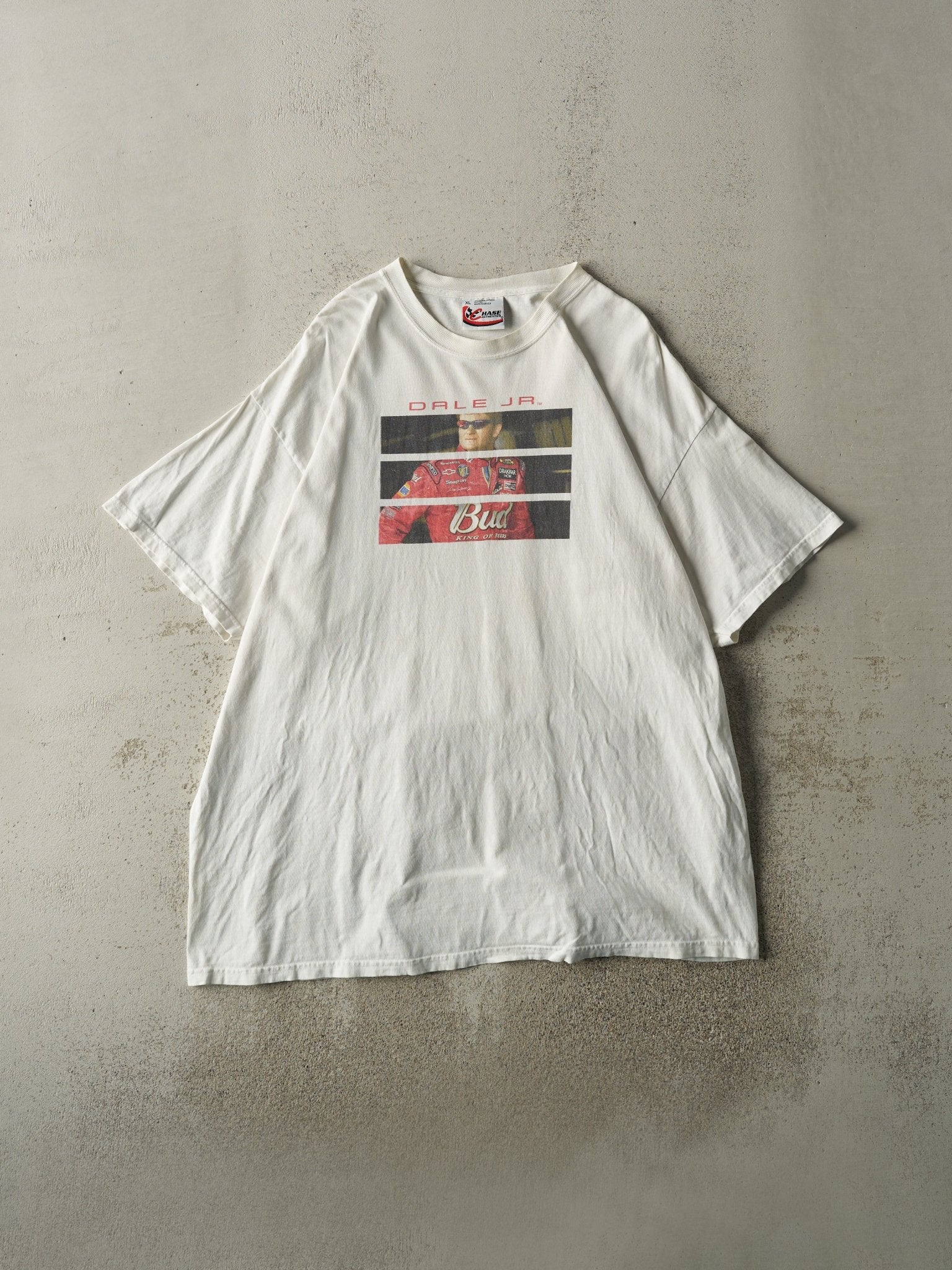 Vintage Y2K White Dale Earnhardt Jr Tee (XL)
