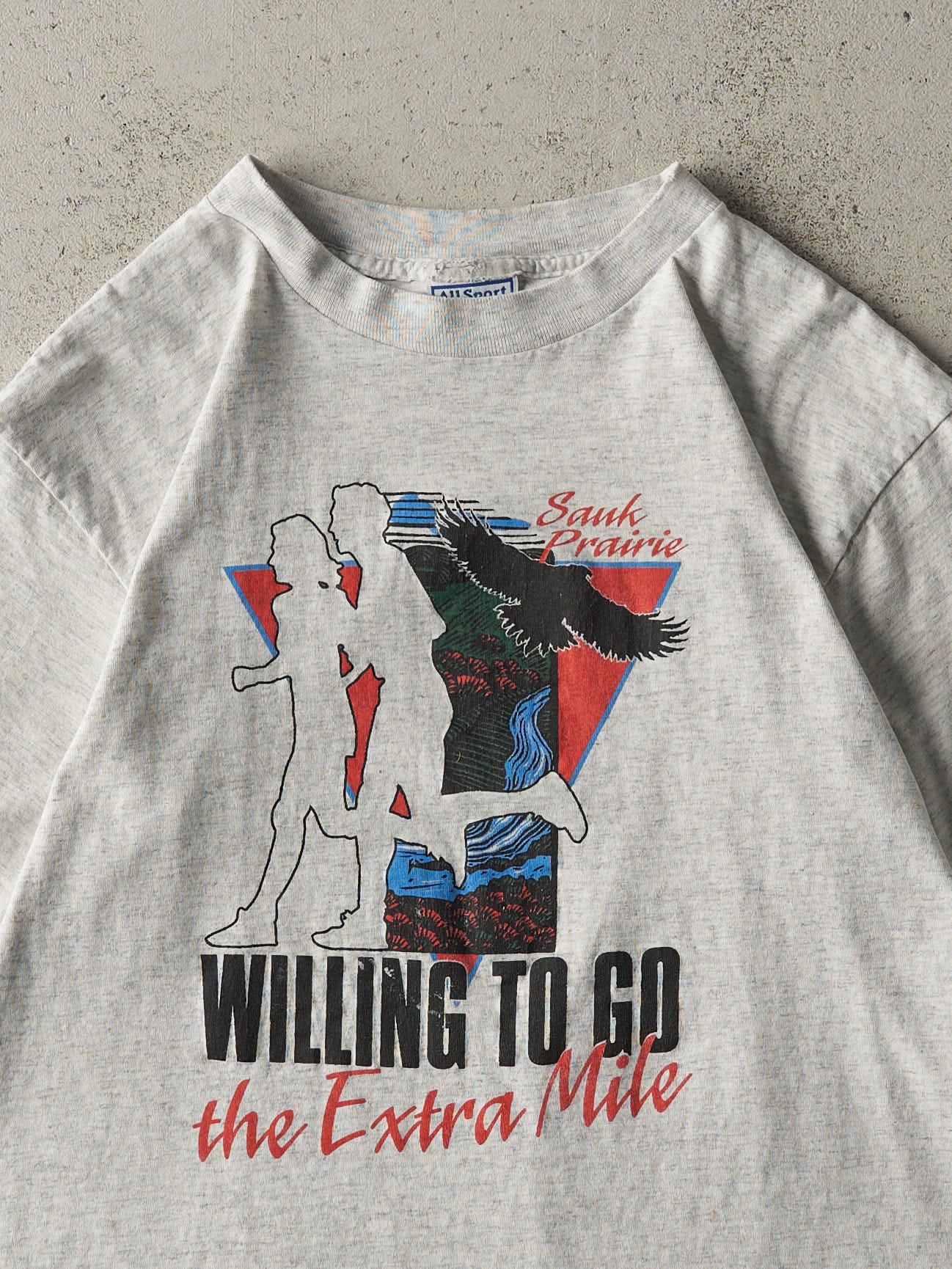 Vintage 90s Heather Grey Sauk Prairie Single Stitch Tee (M)