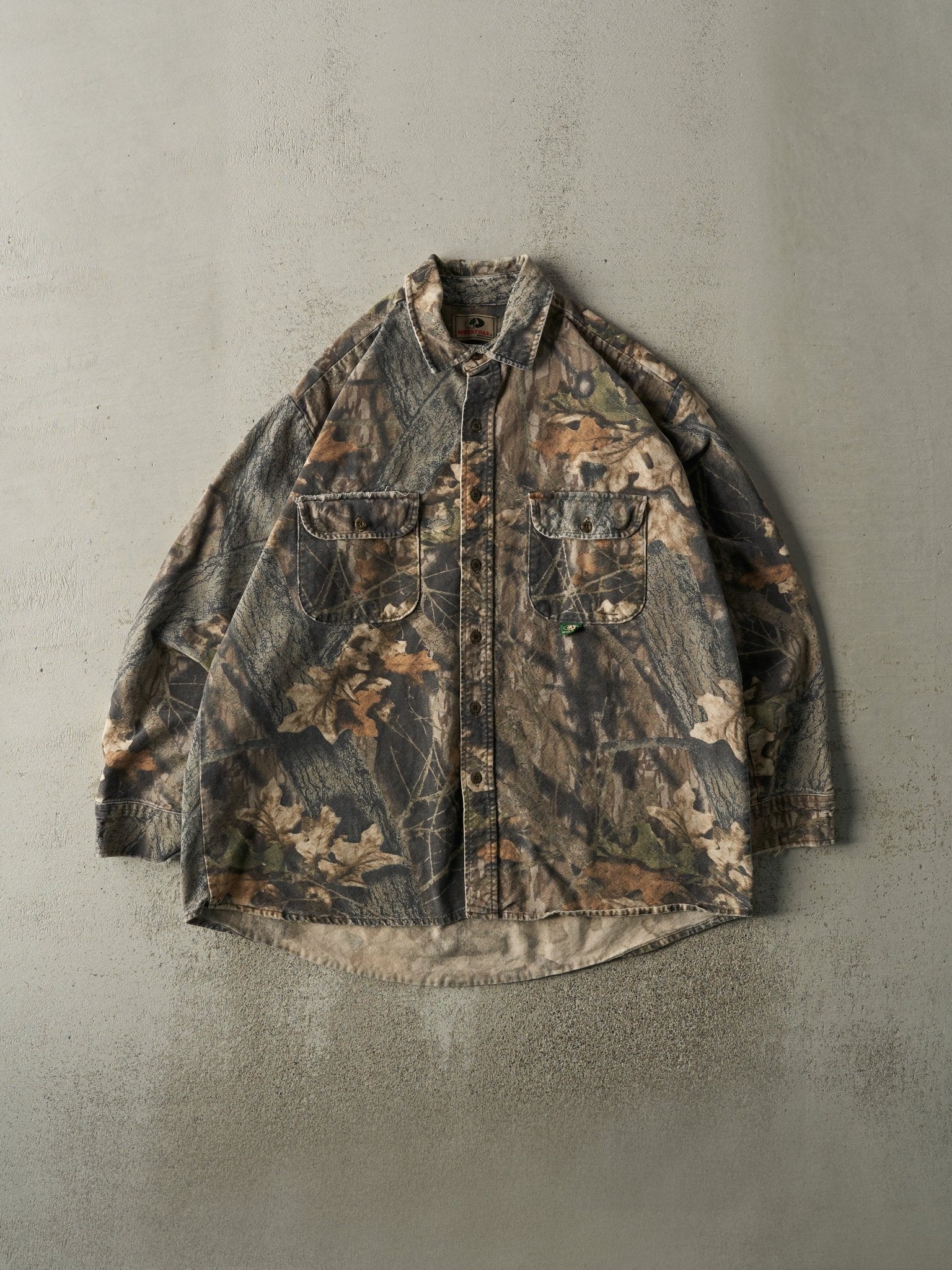 Vintage 90s Camo Mossy Oak Button Up Long Sleeve (XL)