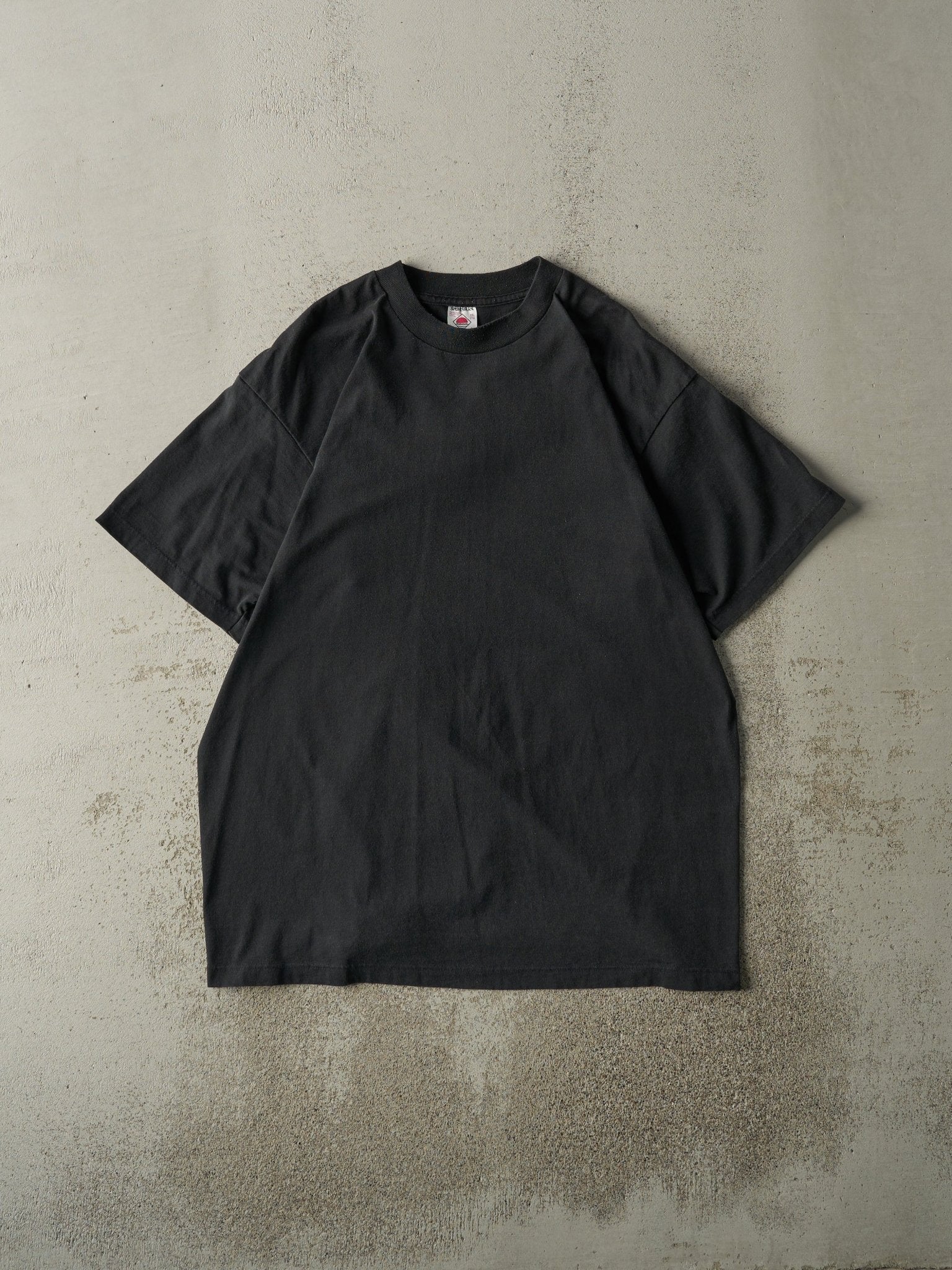 Vintage 90s Faded Black Blank Tee (L)