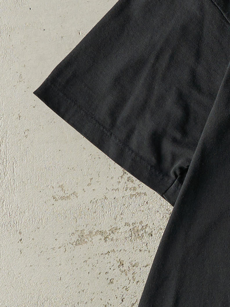 Vintage 90s Faded Black Blank Tee (L)