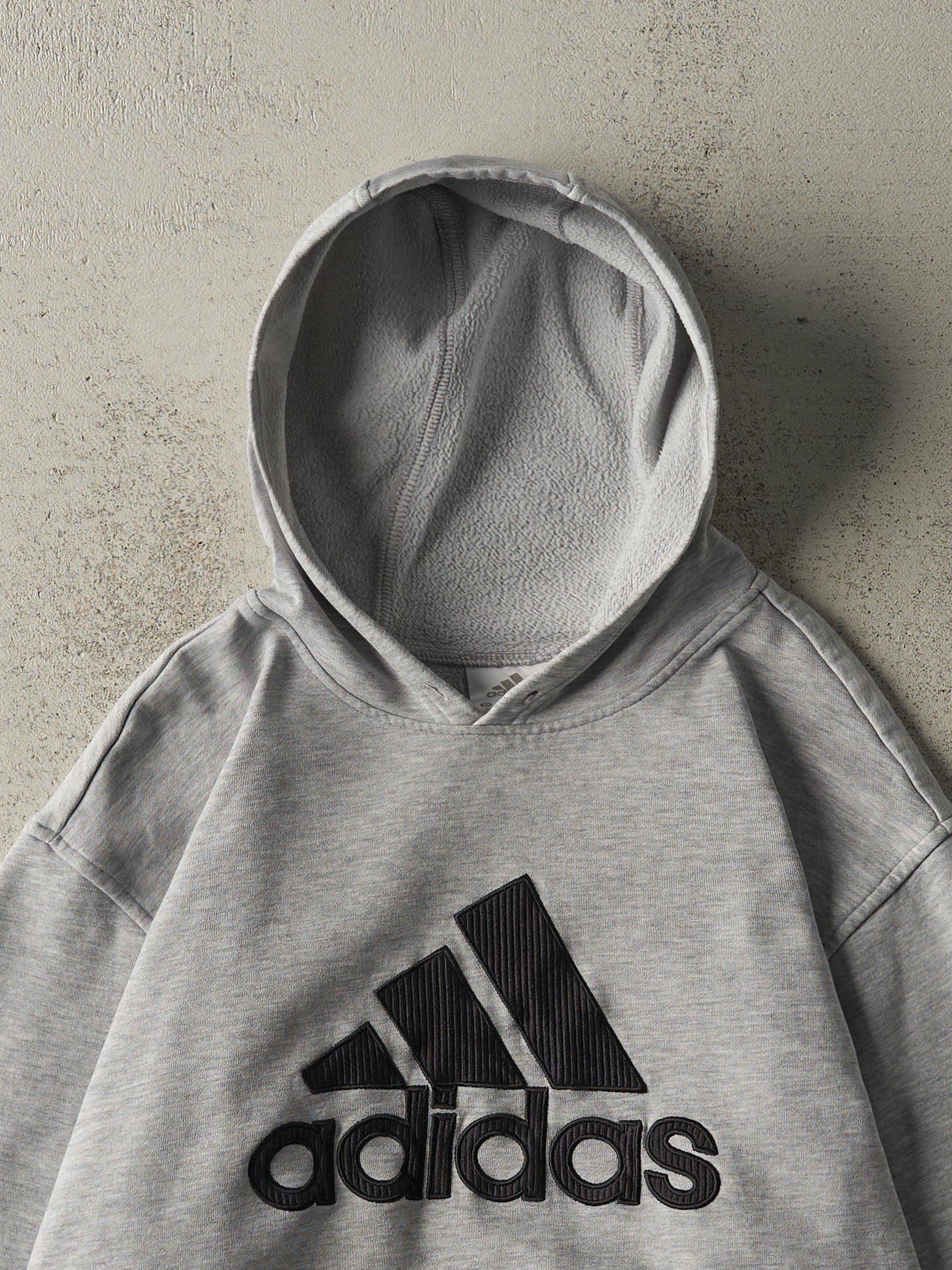 Vintage Y2K Grey Embroidered Adidas Hoodie (M/L)
