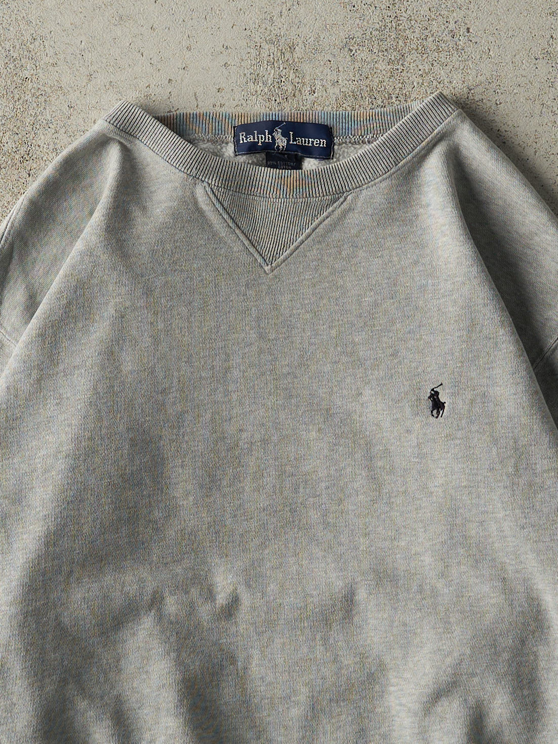 Vintage Y2K Grey Polo Crewneck (M)