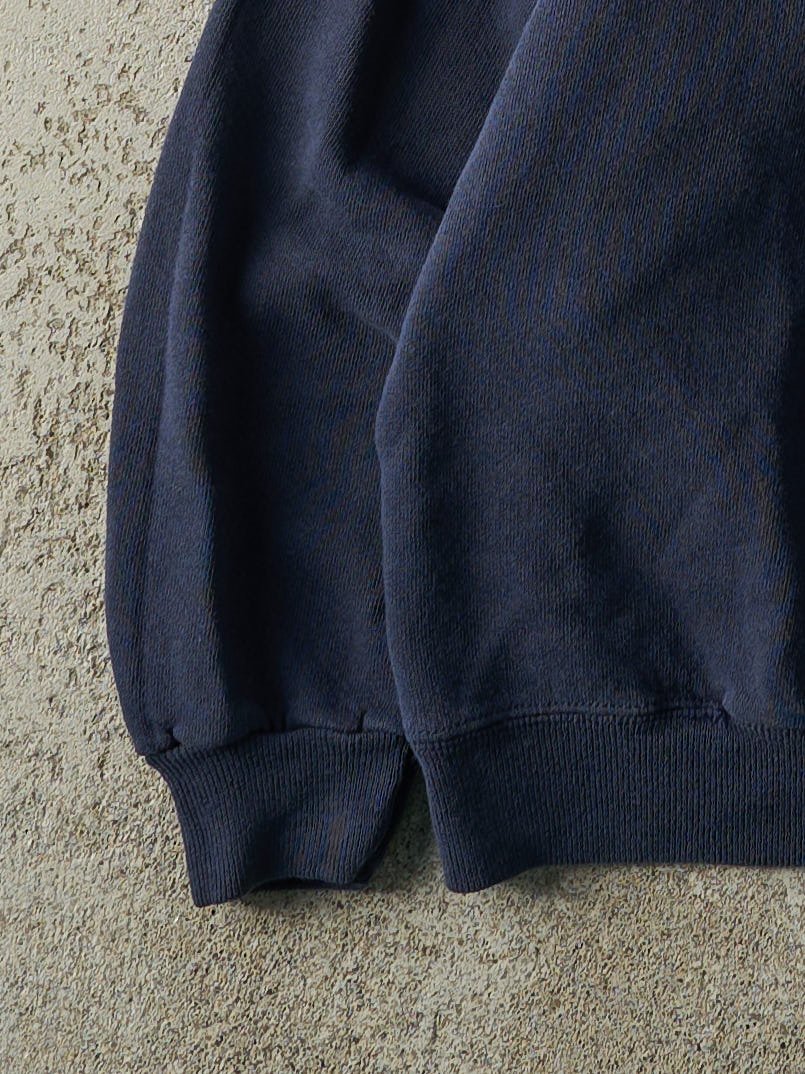 Vintage 90s Navy Blue Blank Crewneck (S/M)