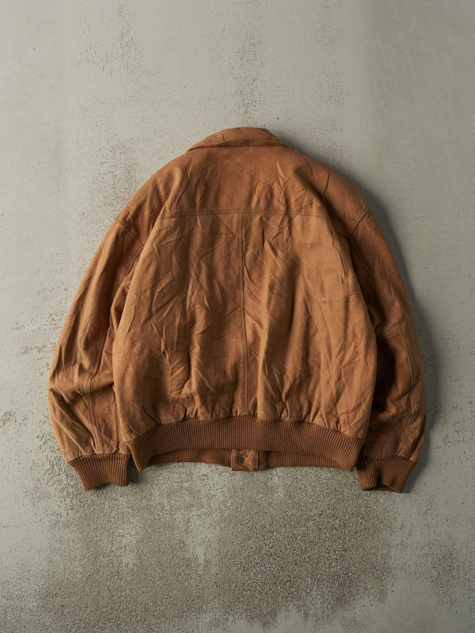 Vintage 90s Brown Outbrook Suede Leather Jacket (M)