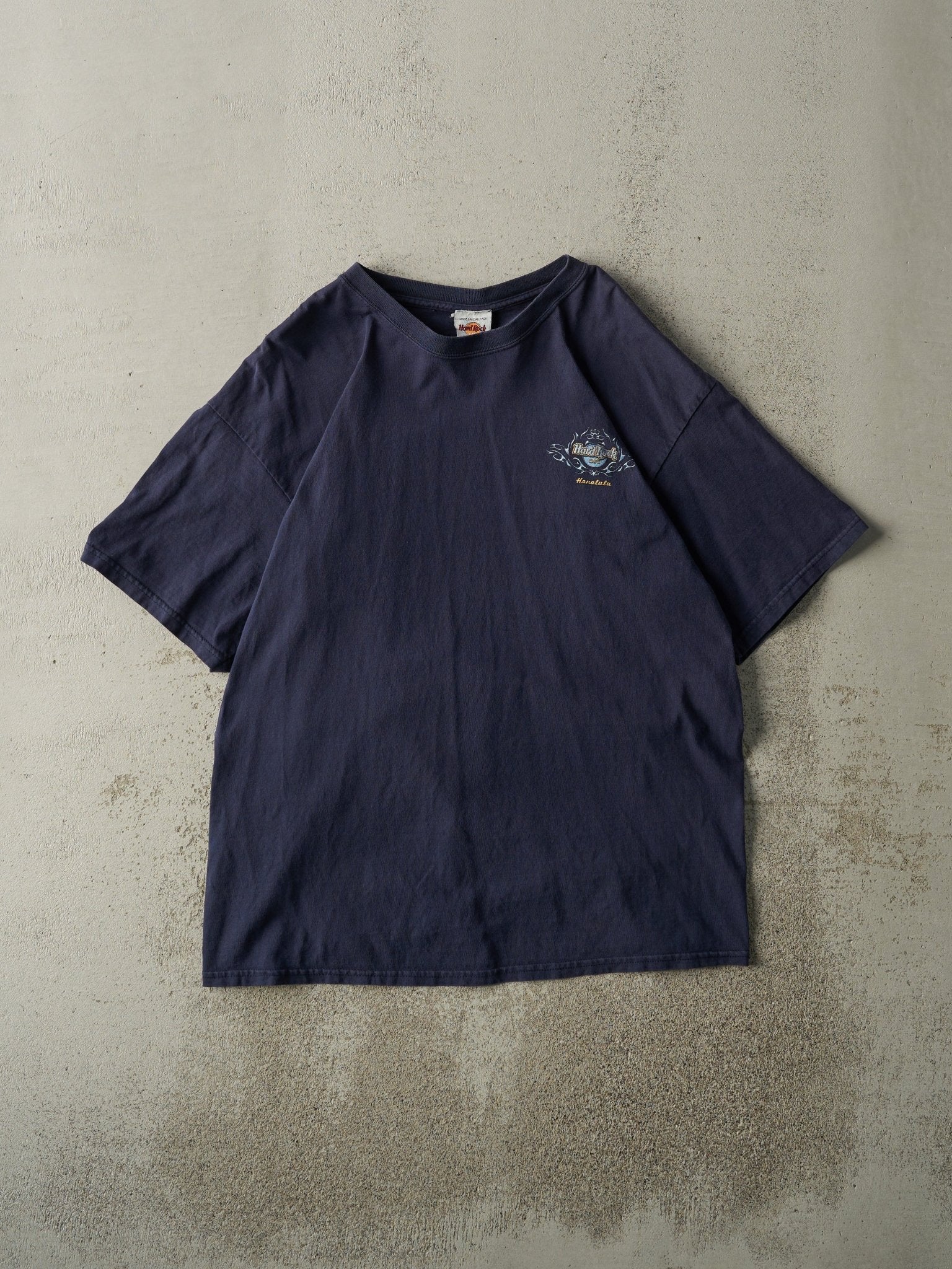 Vintage Y2K Navy Blue Hard Rock Cafe Honolulu Tee (L)
