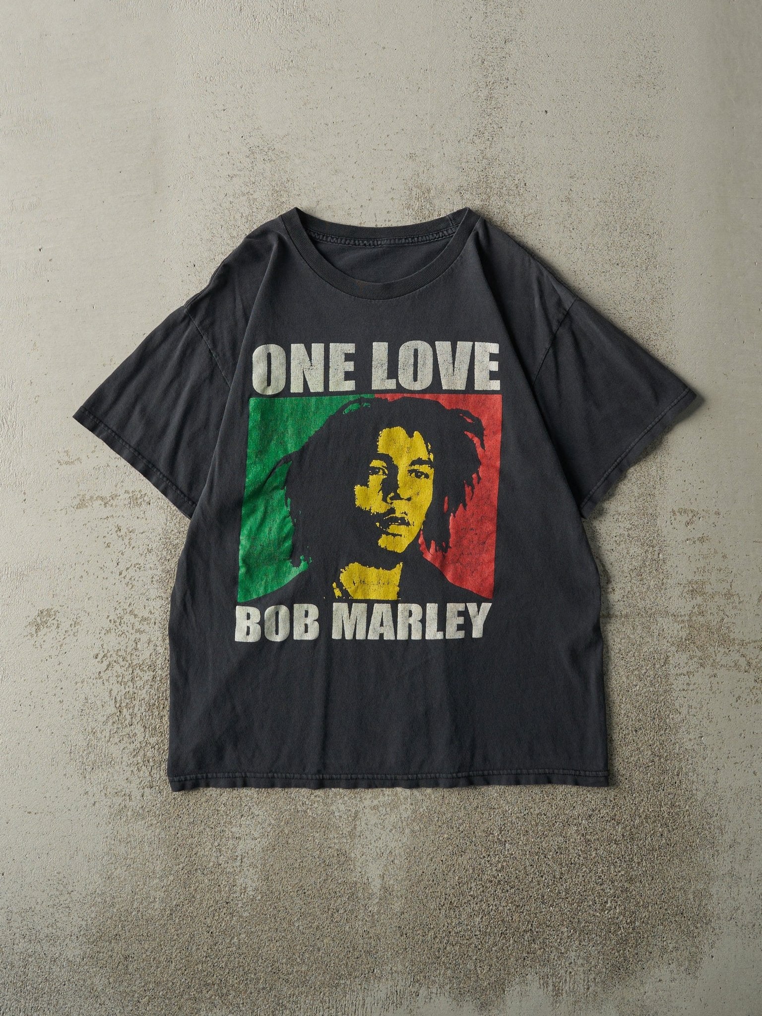 Vintage Y2K Black Bob Marley One Love Tee (M)